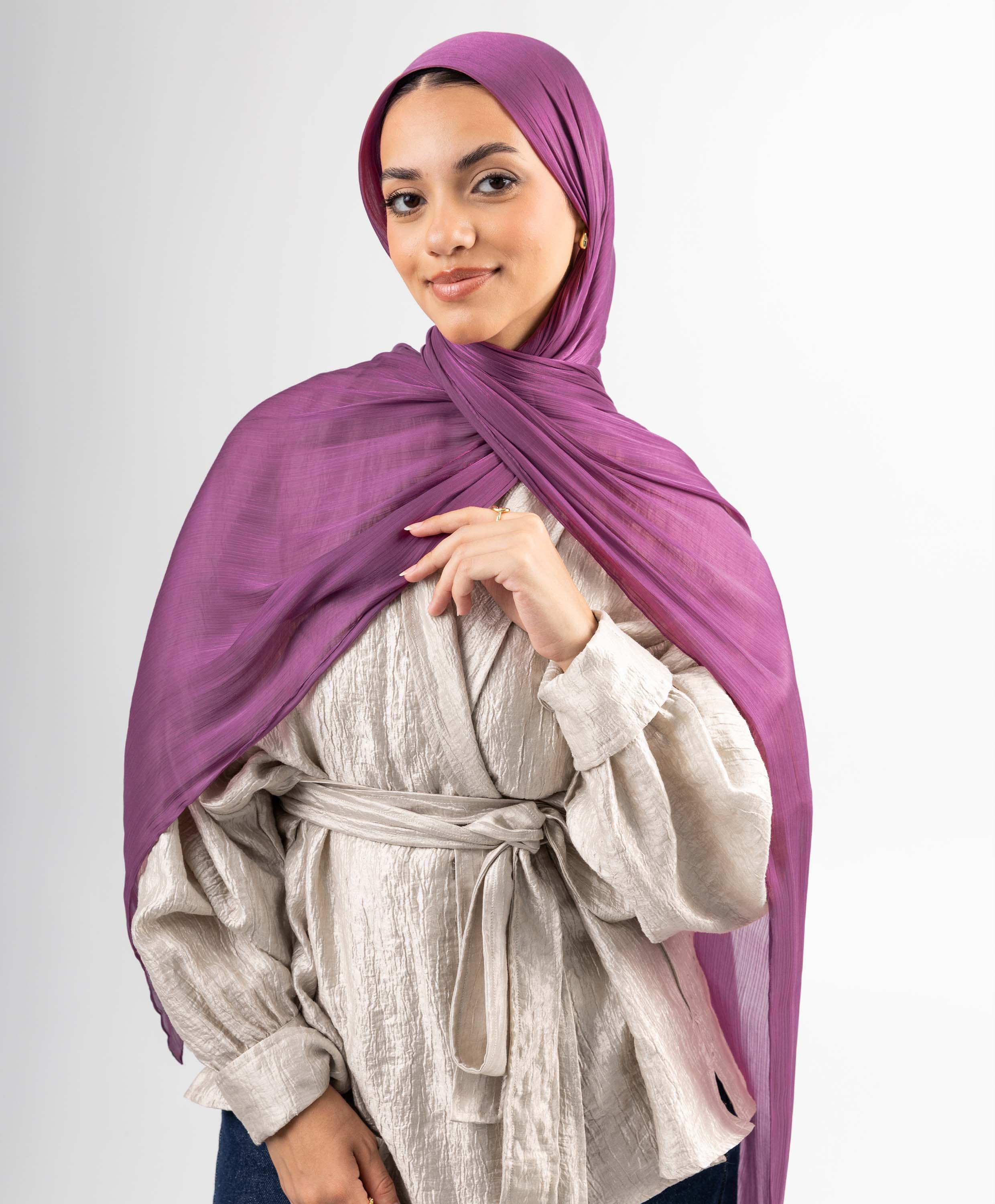 Organza Crinkle Satin Scarf - Image 70