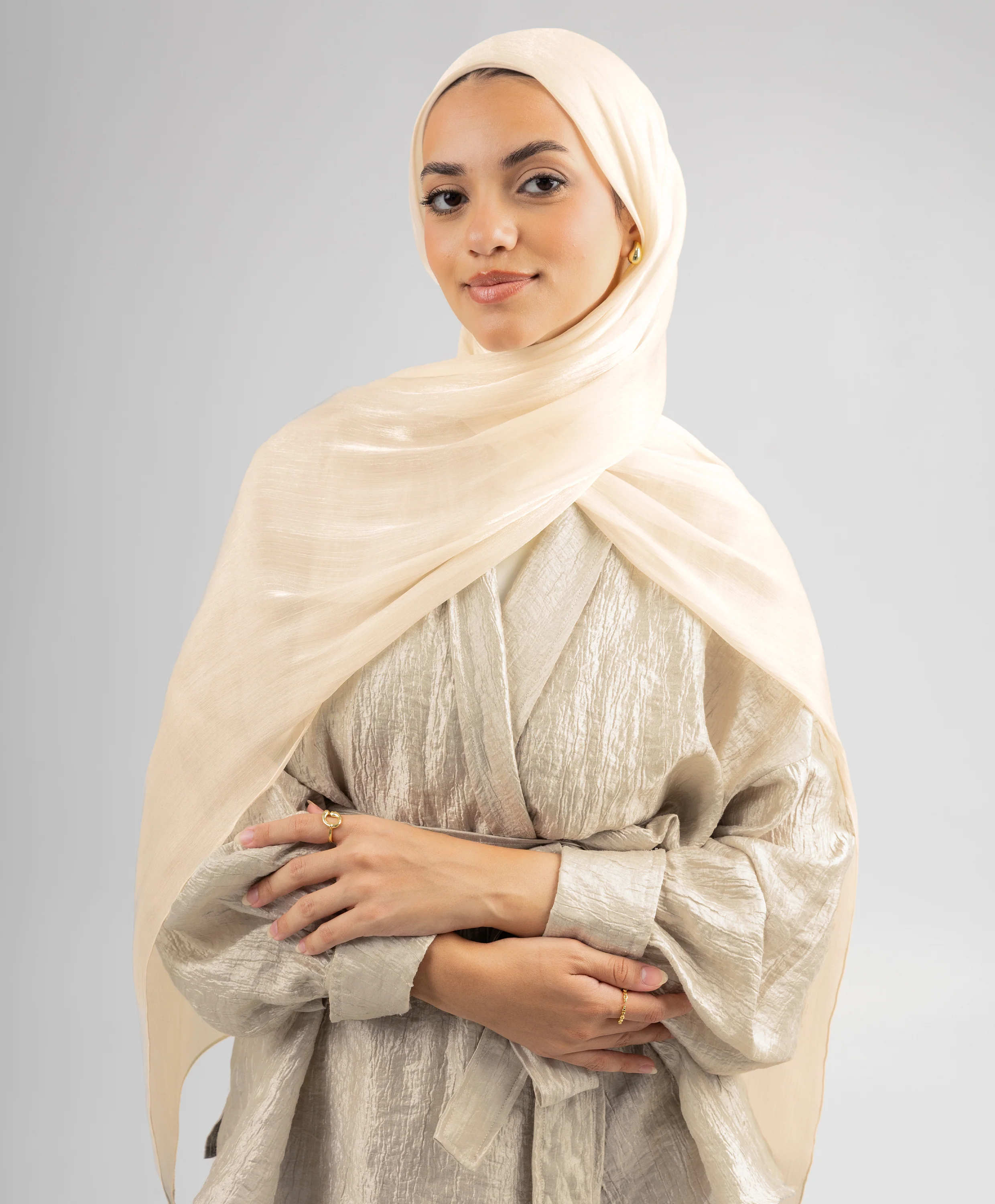 Organza Crinkle Satin Scarf - Image 71