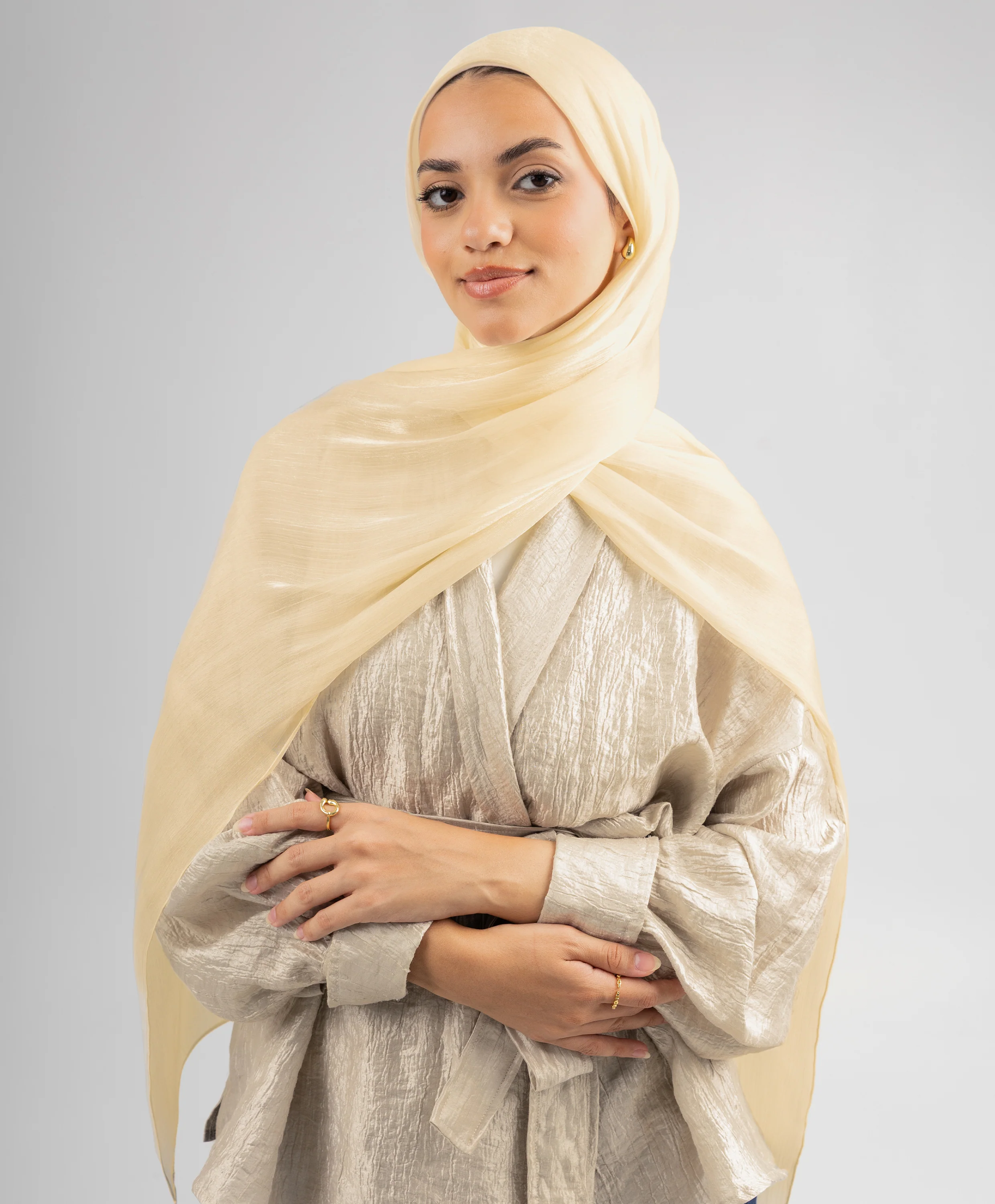 Organza Crinkle Satin Scarf - Image 73