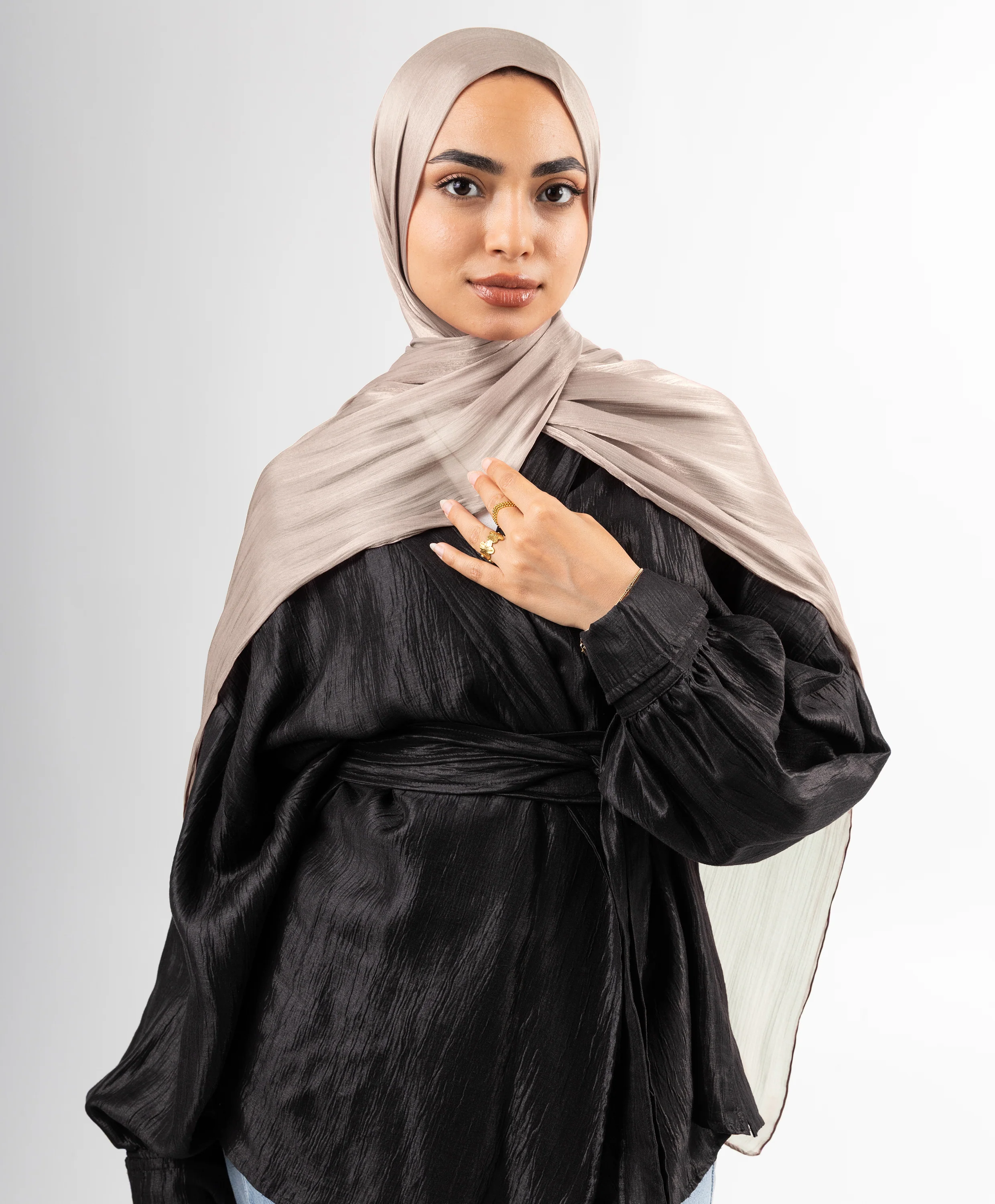 Organza Crinkle Satin Scarf - Image 74