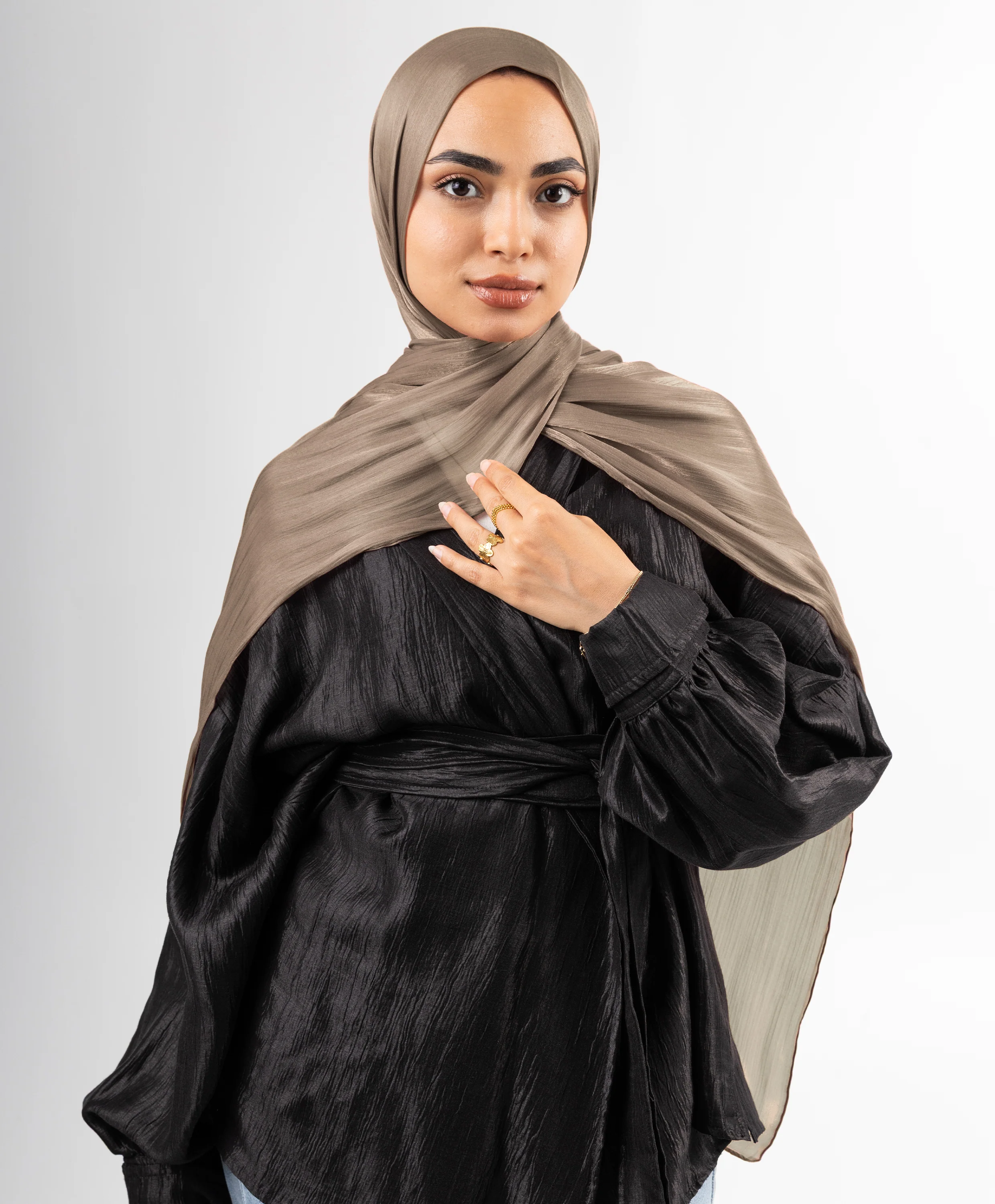 Organza Crinkle Satin Scarf - Image 75