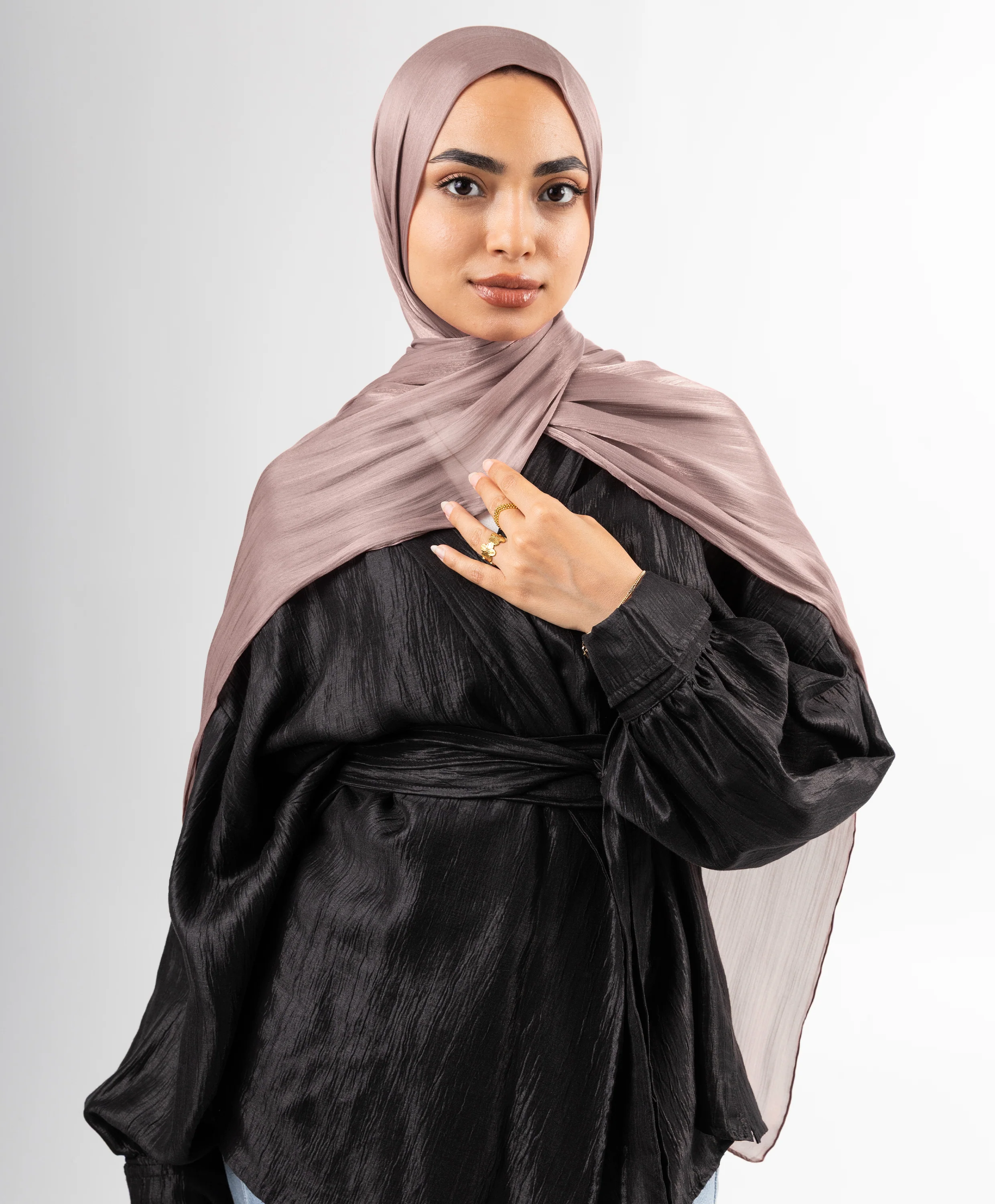 Organza Crinkle Satin Scarf - Image 76
