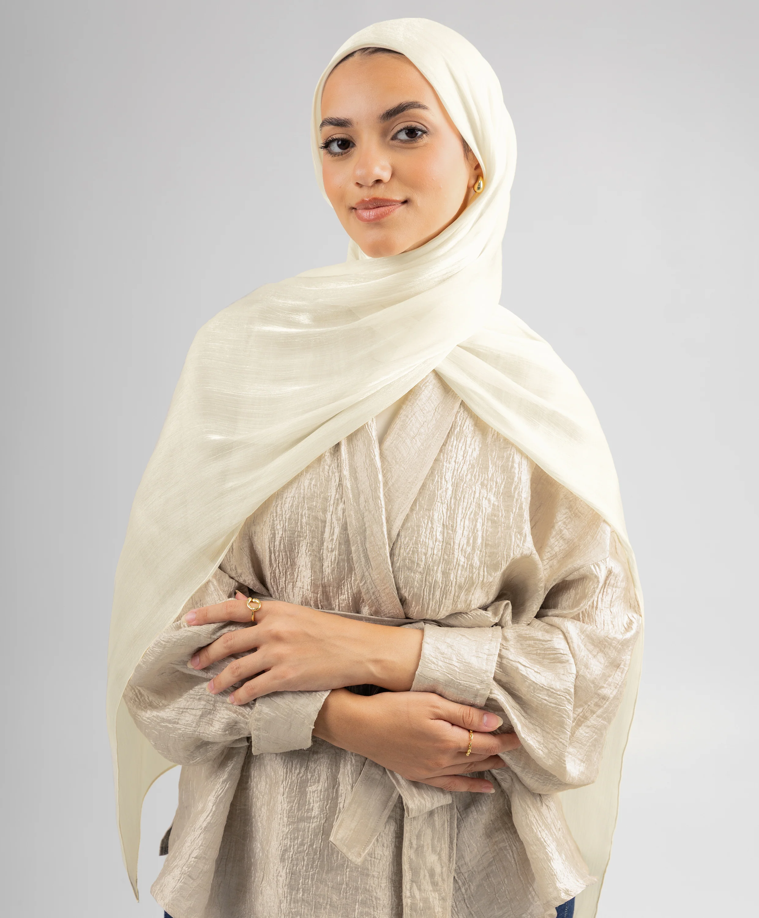 Organza Crinkle Satin Scarf - Image 78