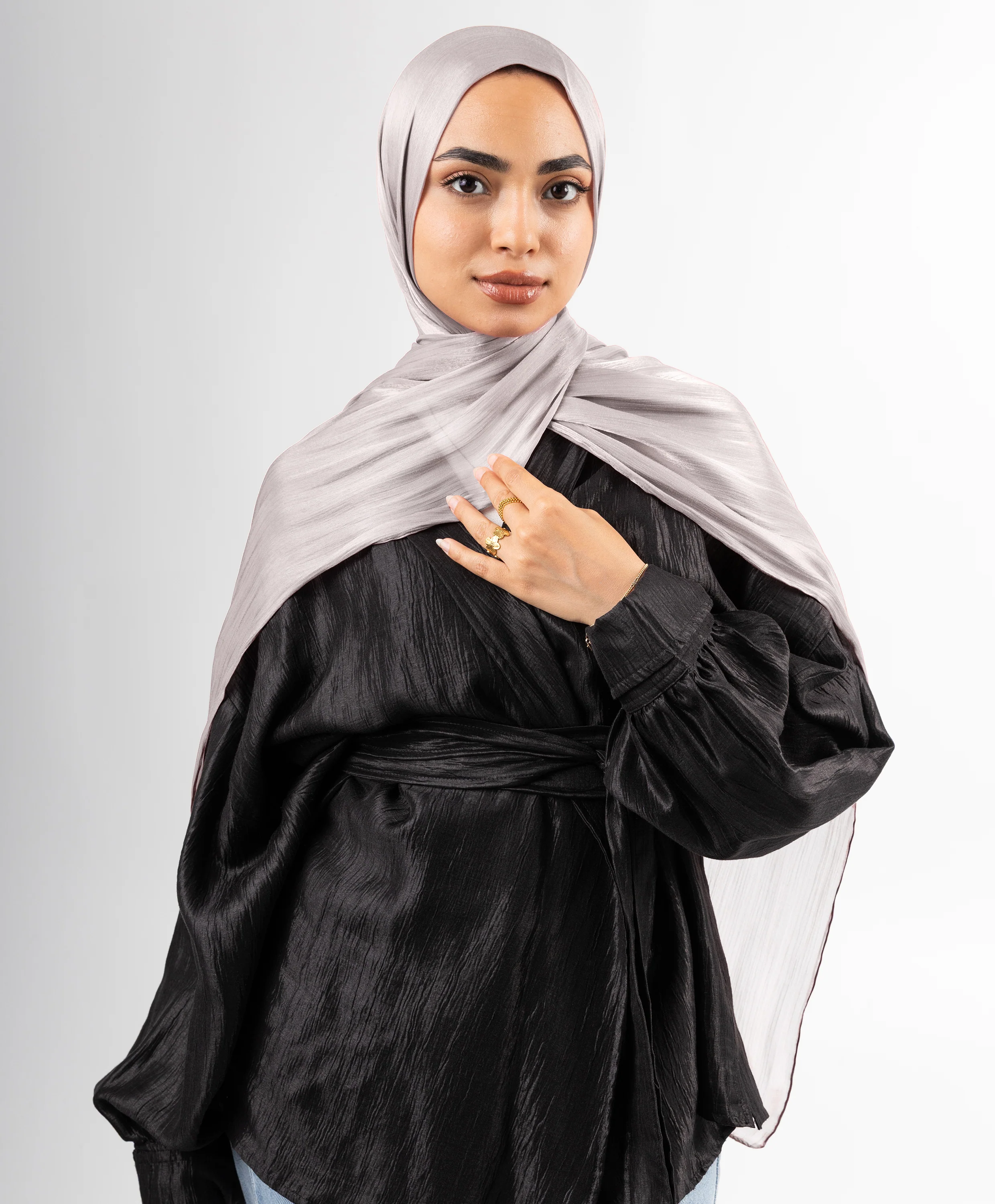 Organza Crinkle Satin Scarf - Image 79