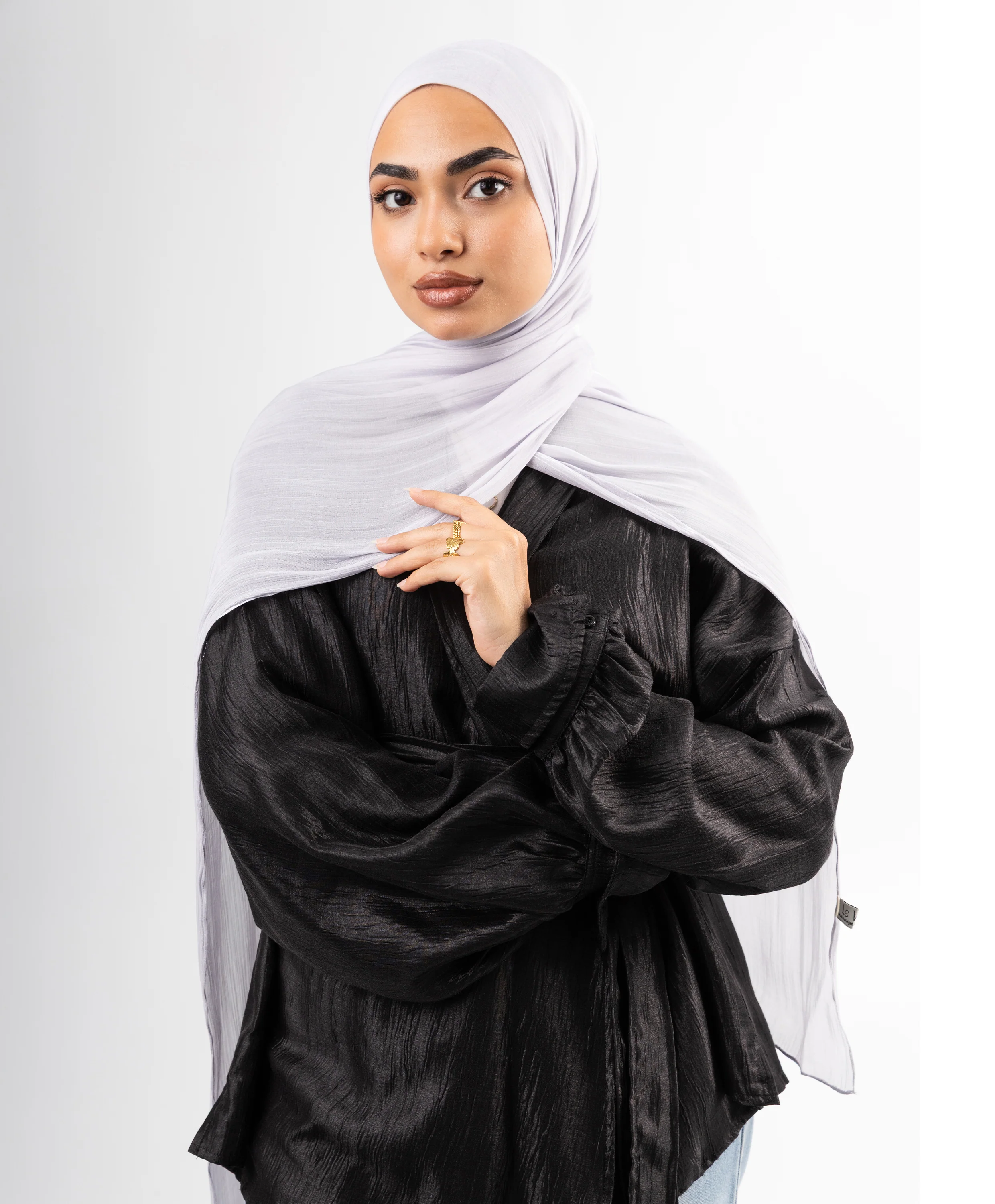 Organza Crinkle Satin Scarf - Image 8