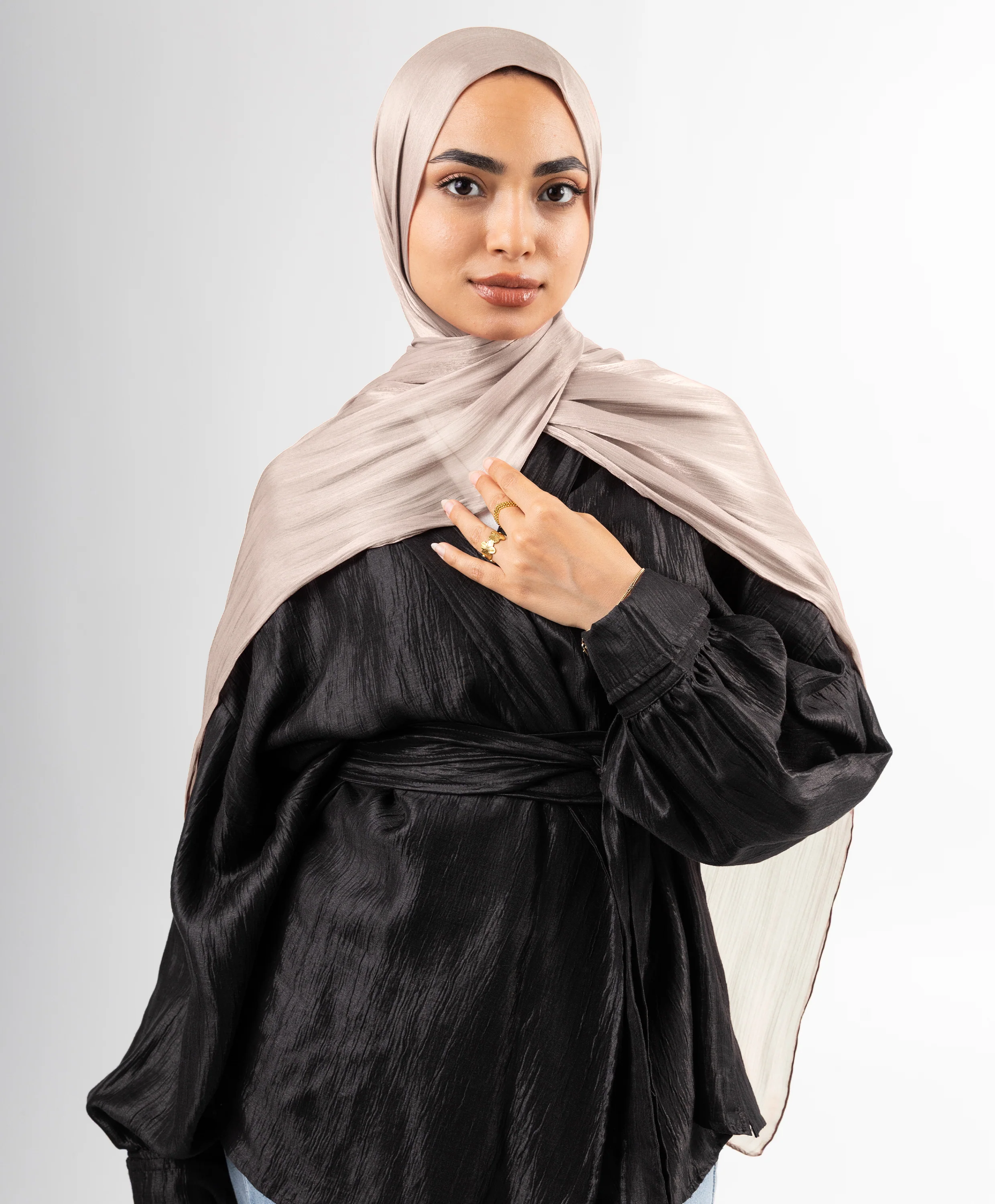 Organza Crinkle Satin Scarf - Image 80