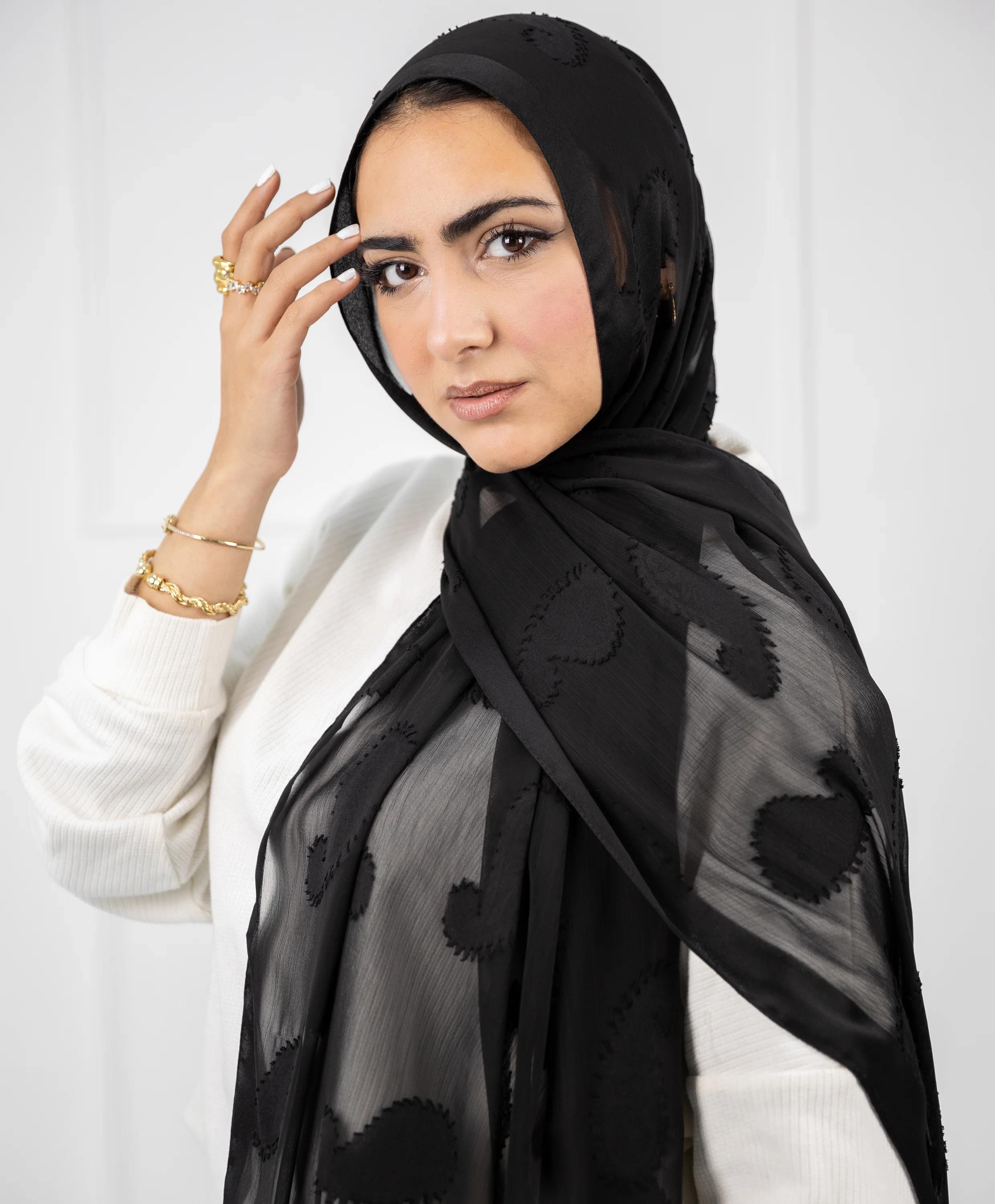 Paisley Chiffon Scarf - Image 2