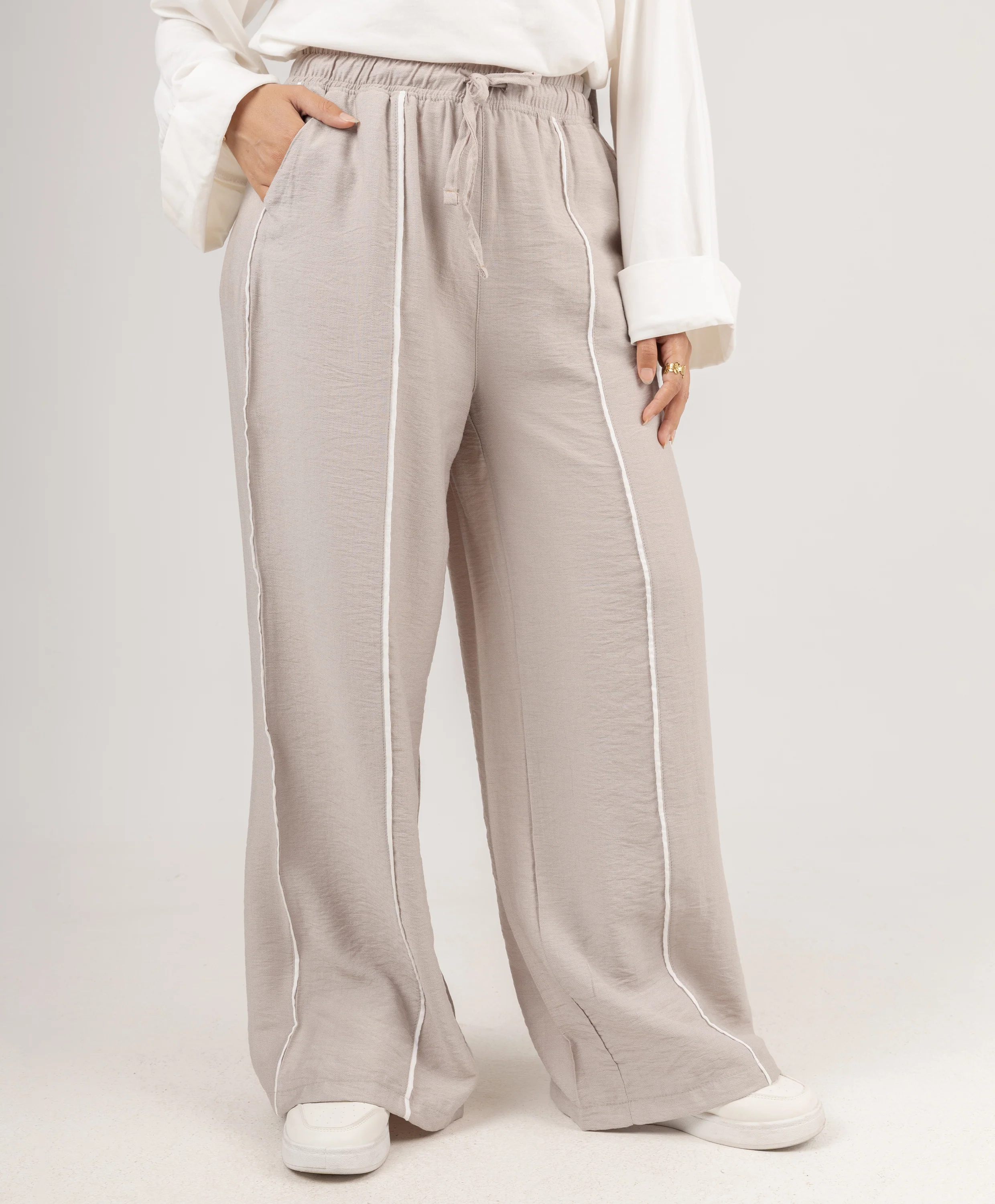 Piping Linen Pants - Image 7