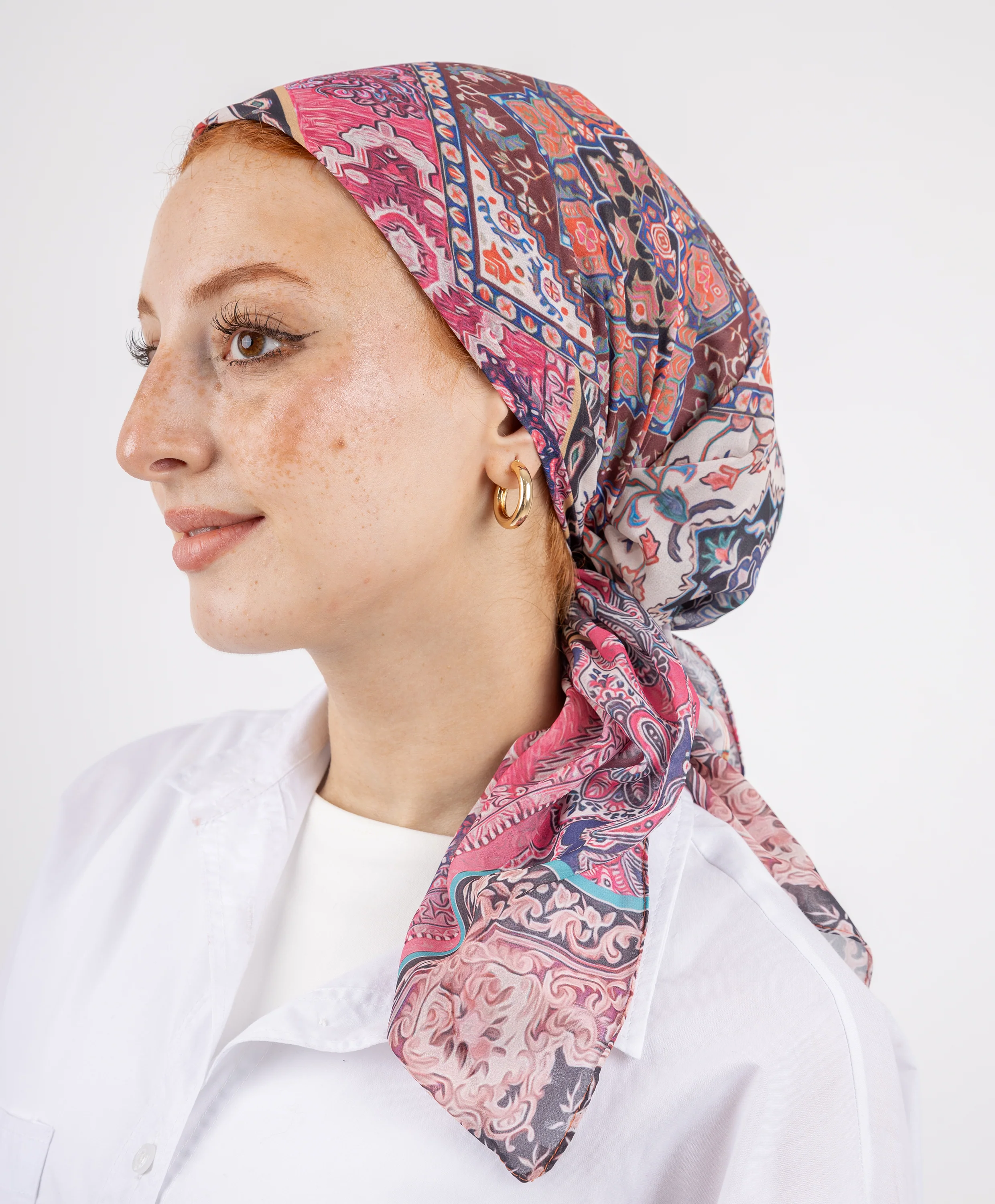 Printed Square Chiffon Scarf - Image 20