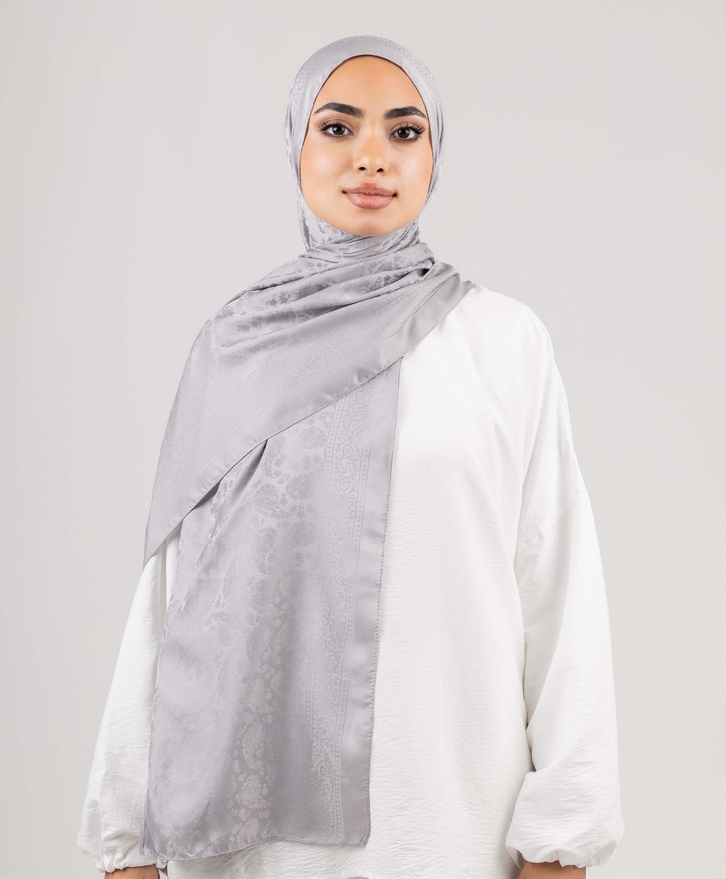 Satin Jacquard Scarf - Image 8