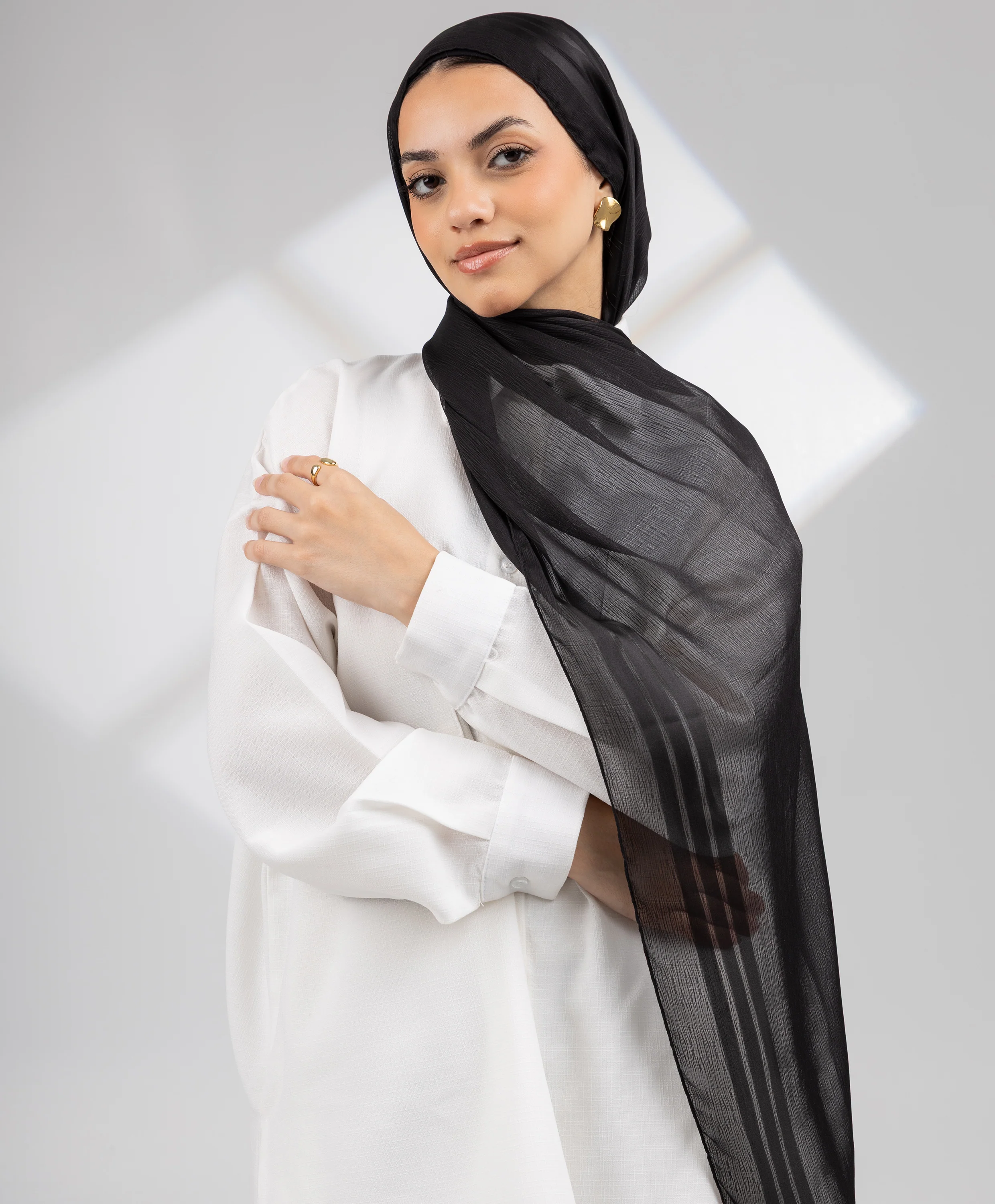 Serenity Satin Chiffon Scarf - Image 11