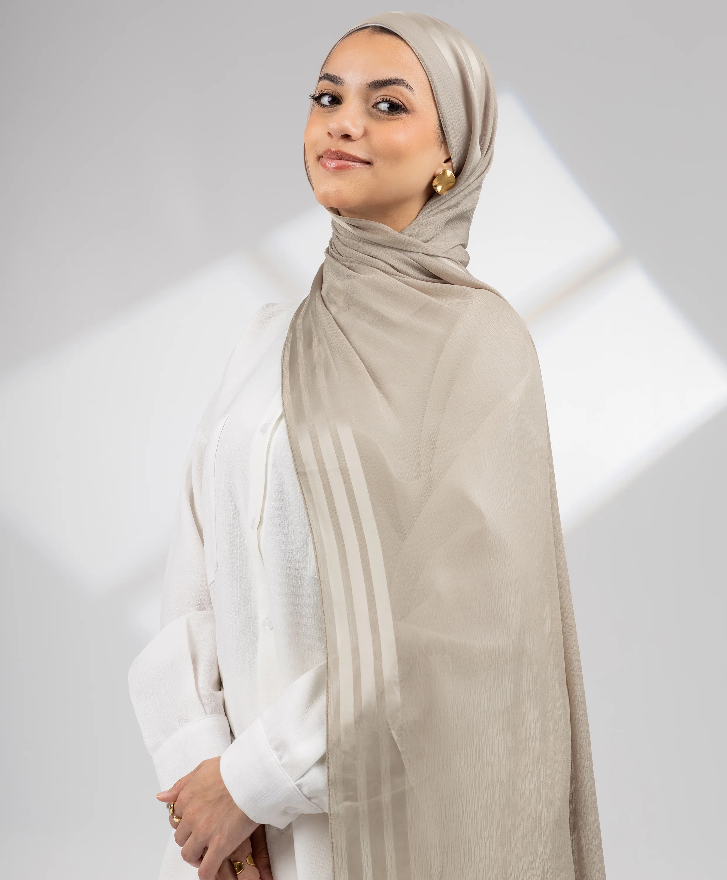 Serenity Satin Chiffon Scarf - Image 12