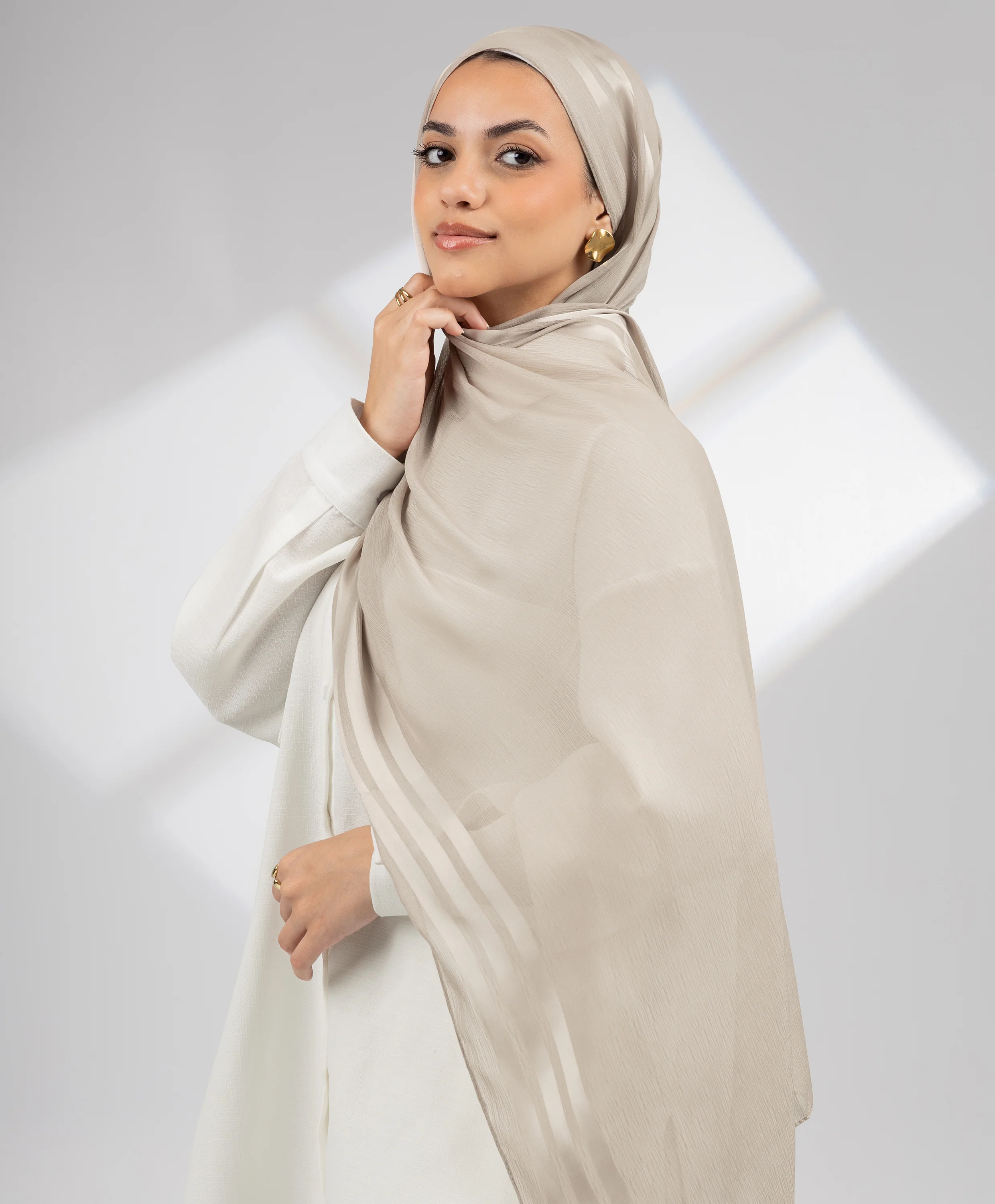 Serenity Satin Chiffon Scarf - Image 13