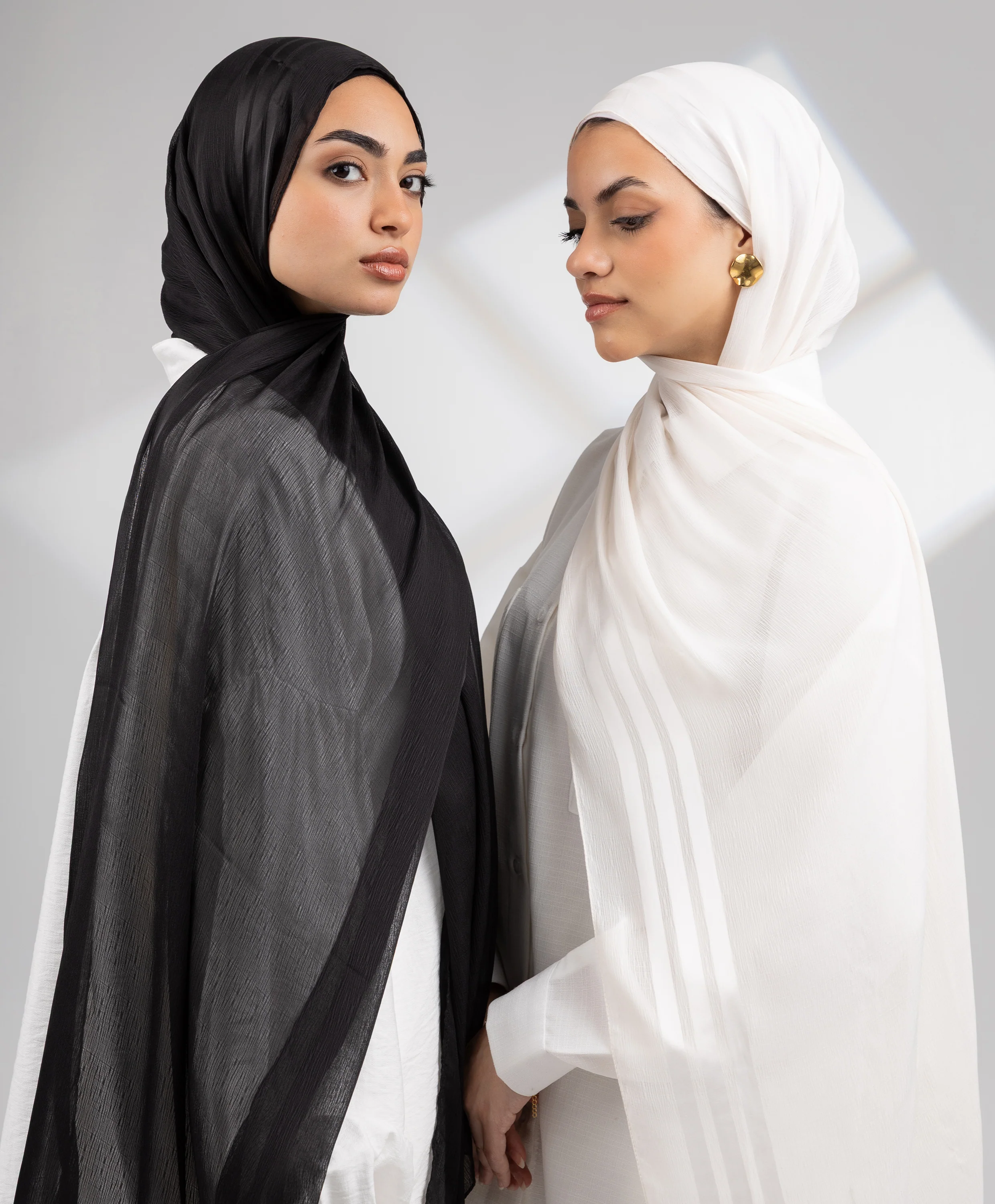 Serenity Satin Chiffon Scarf - Image 2