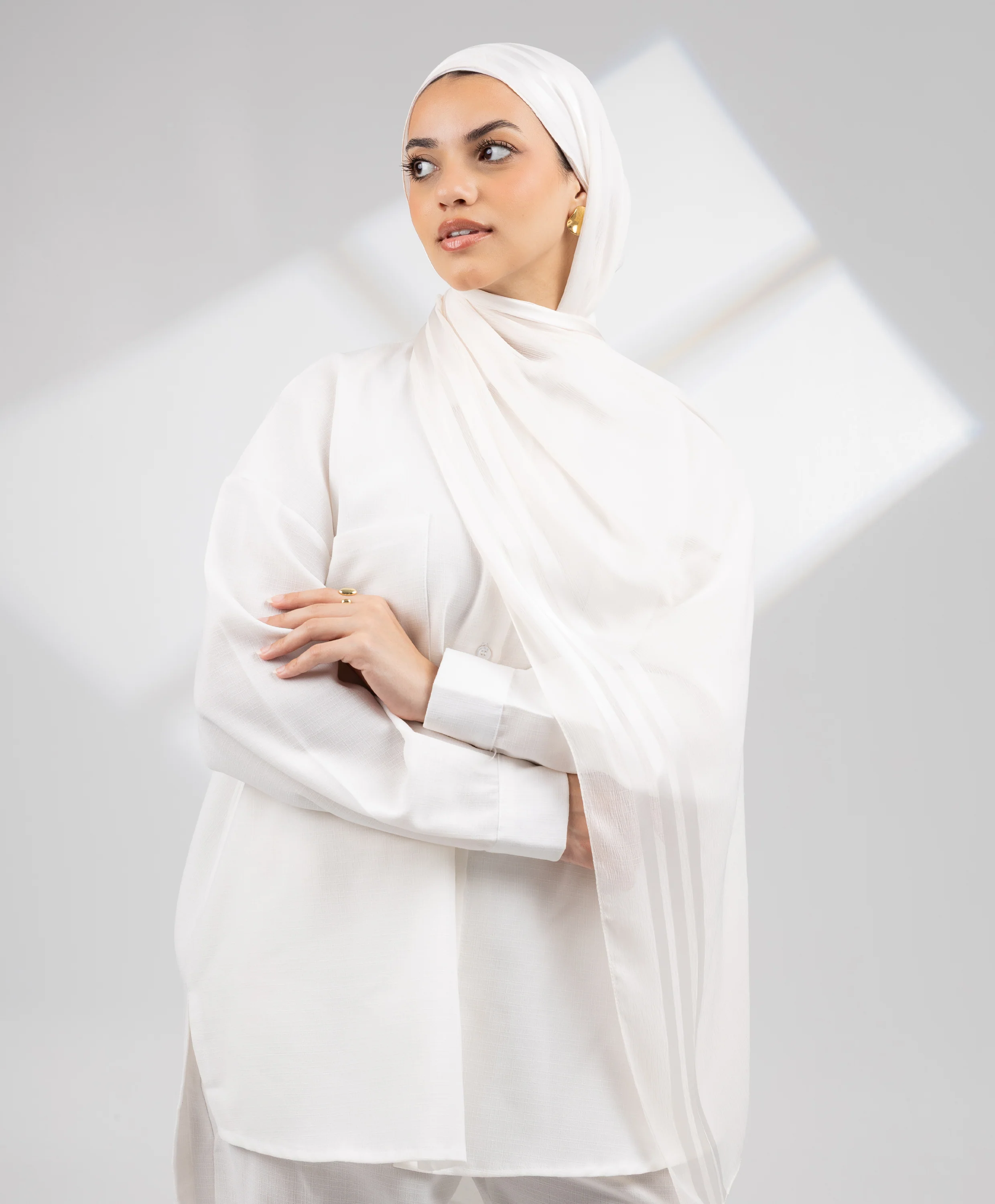 Serenity Satin Chiffon Scarf - Image 5
