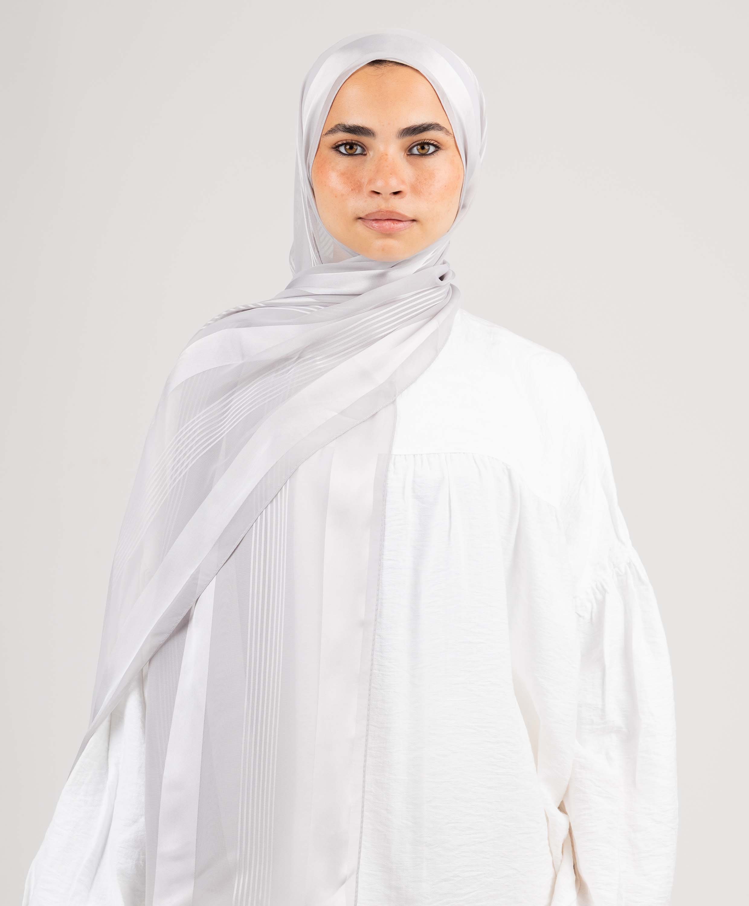 Stately Satin Chiffon Scarf - Image 10