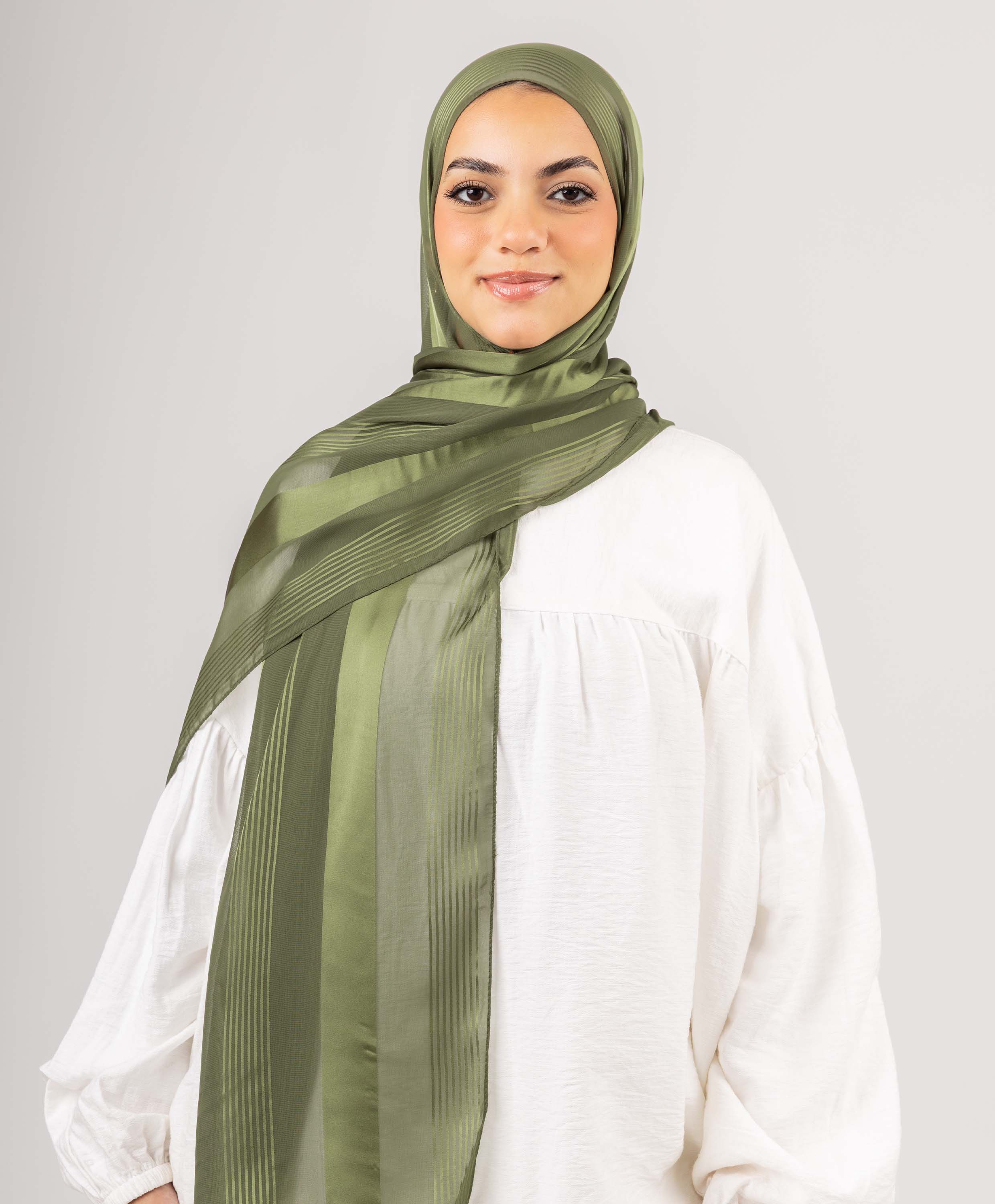 Stately Satin Chiffon Scarf - Image 11