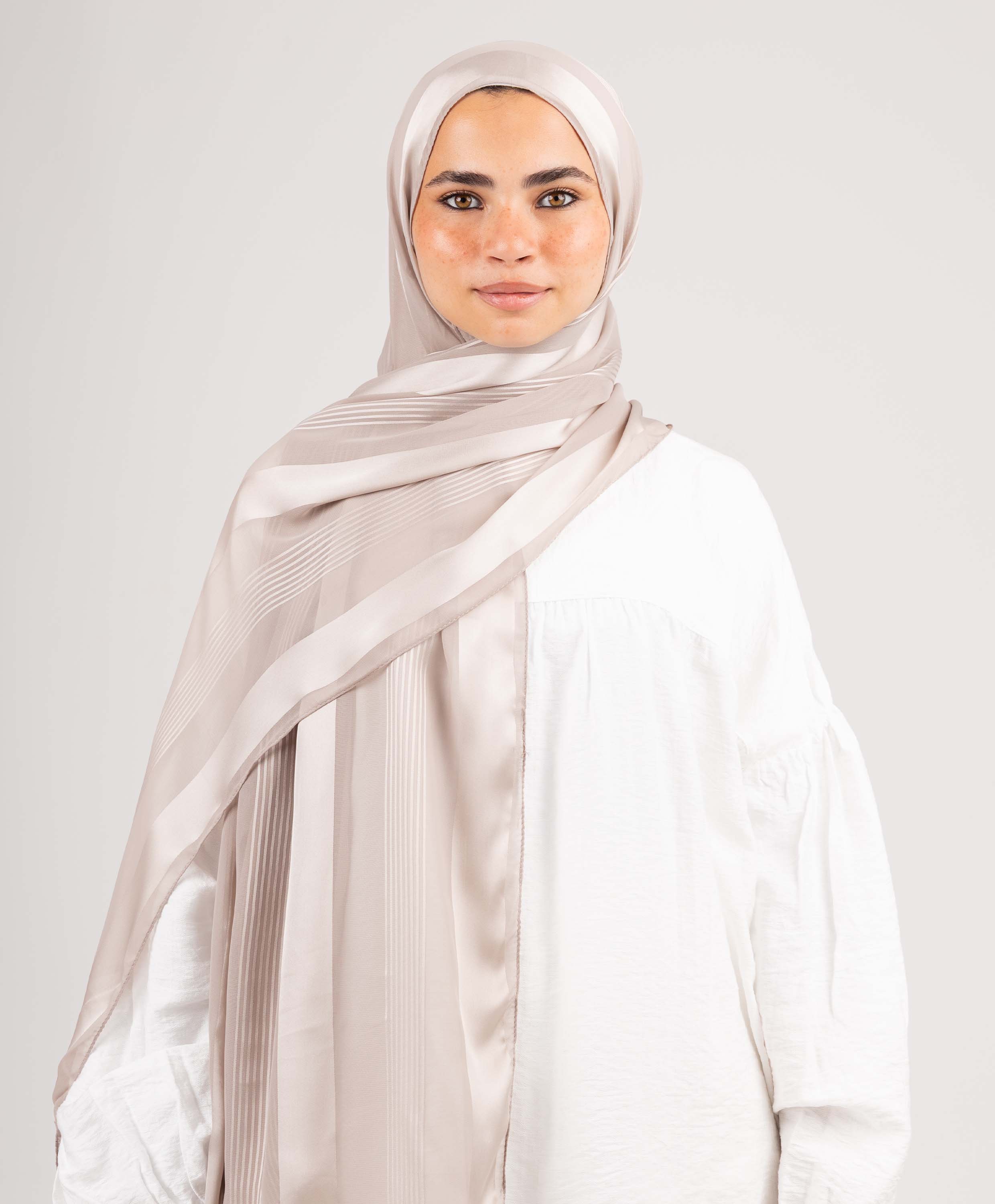 Stately Satin Chiffon Scarf - Image 15
