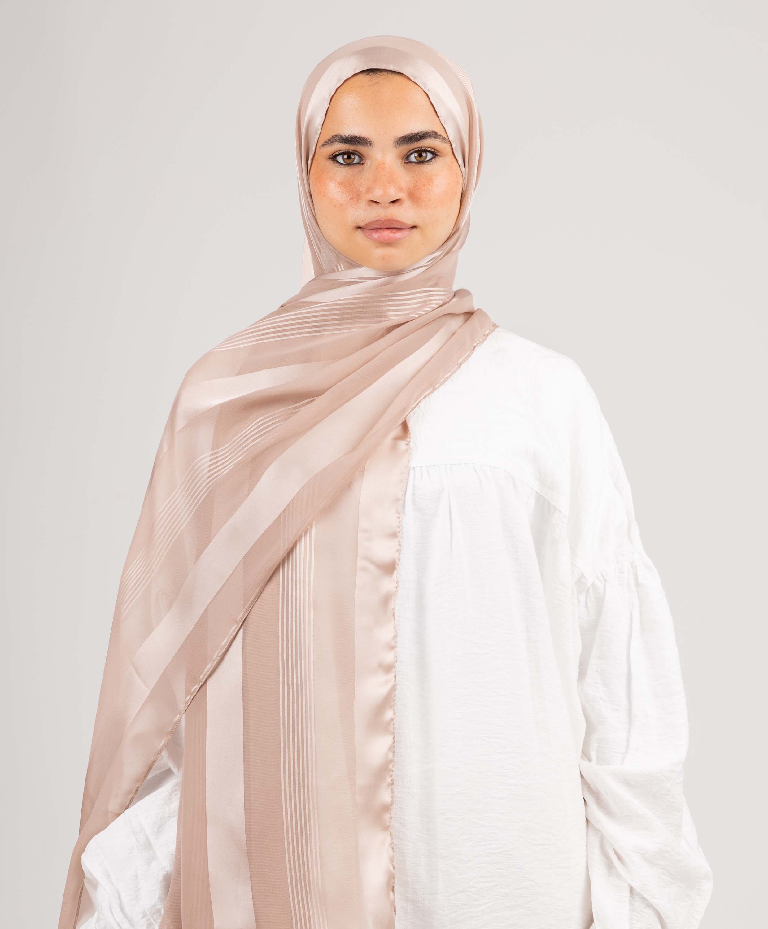 Stately Satin Chiffon Scarf - Image 16