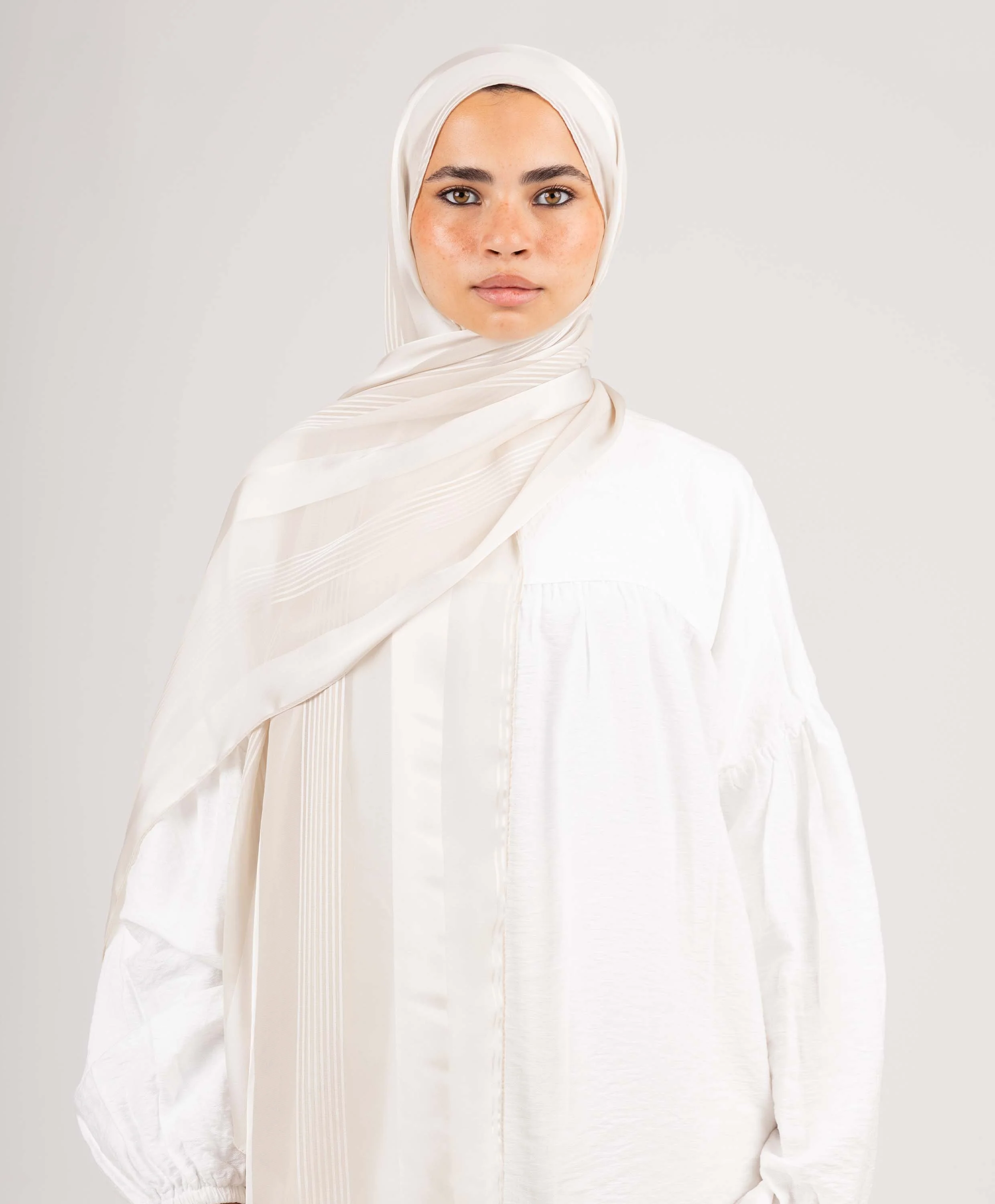 Stately Satin Chiffon Scarf - Image 18