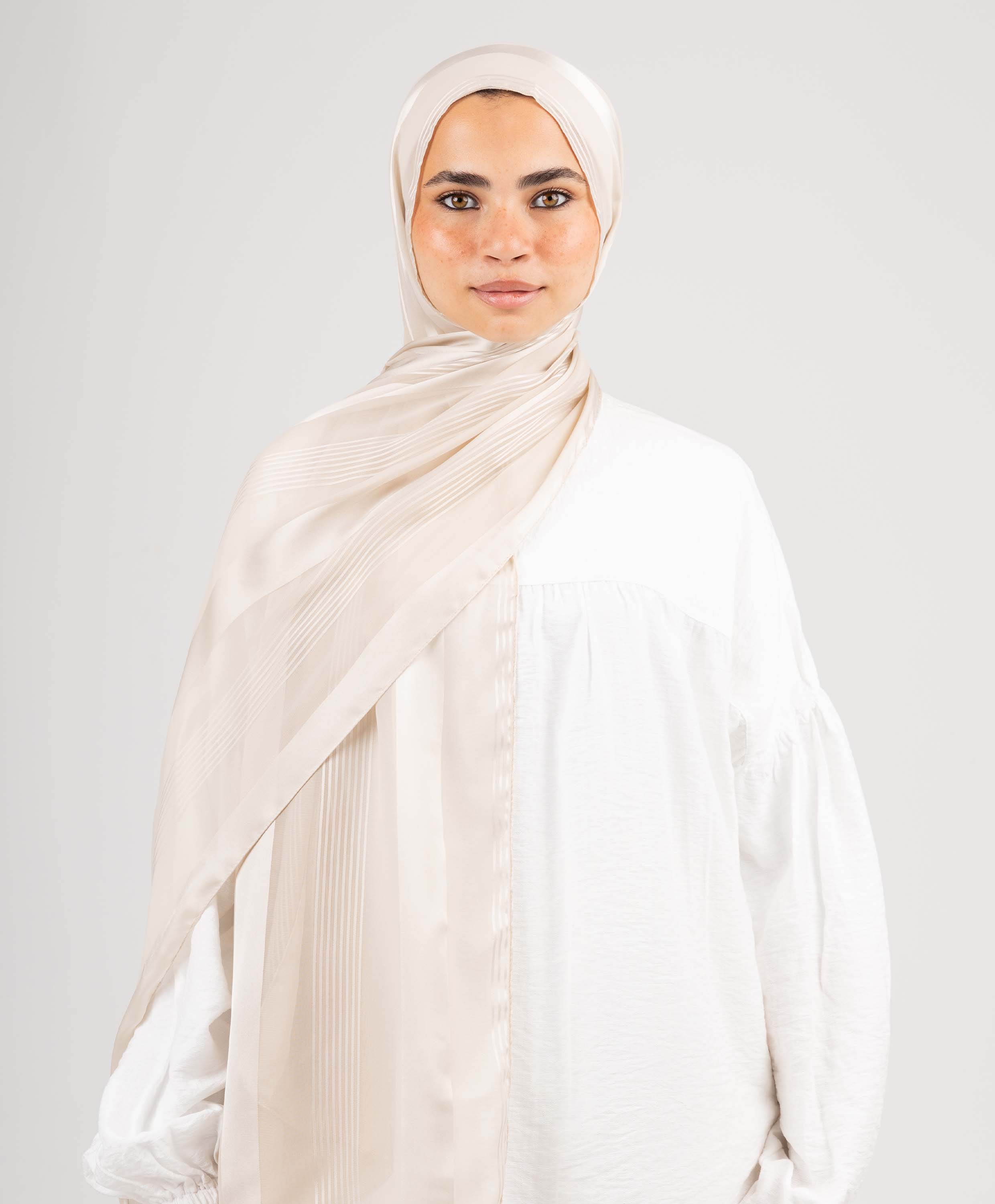 Stately Satin Chiffon Scarf - Image 19
