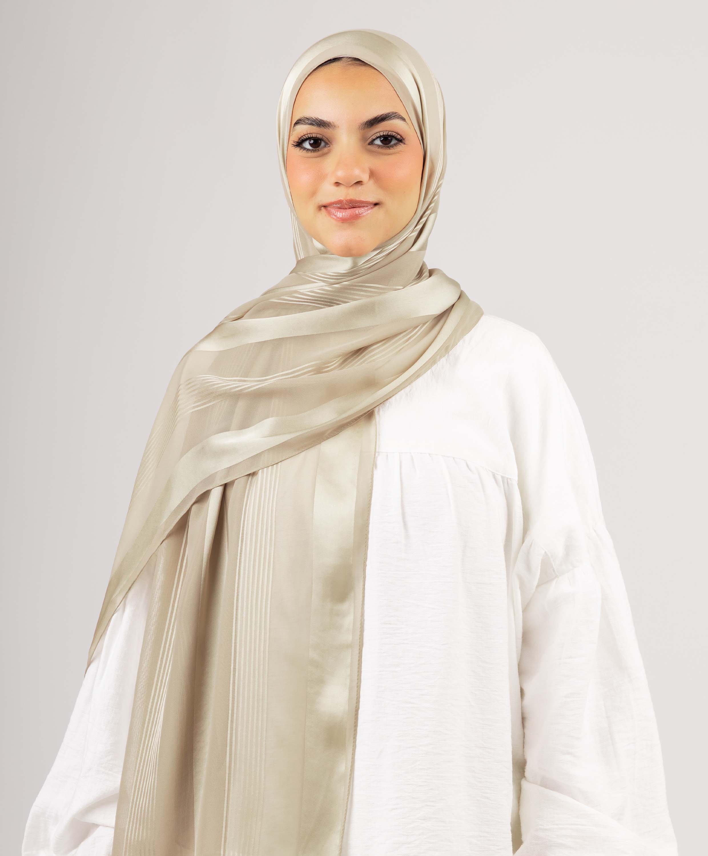 Stately Satin Chiffon Scarf - Image 21