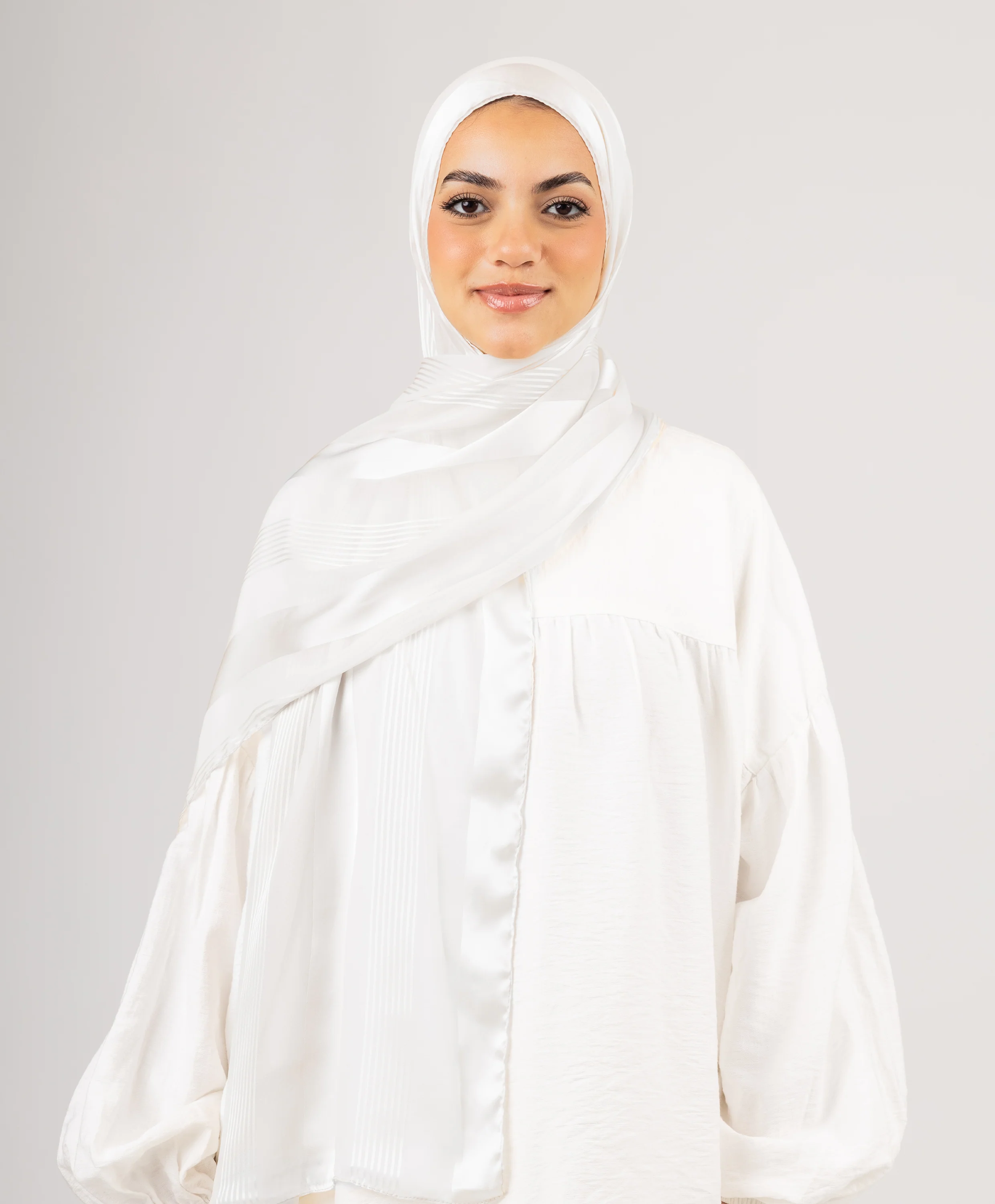 Stately Satin Chiffon Scarf - Image 3