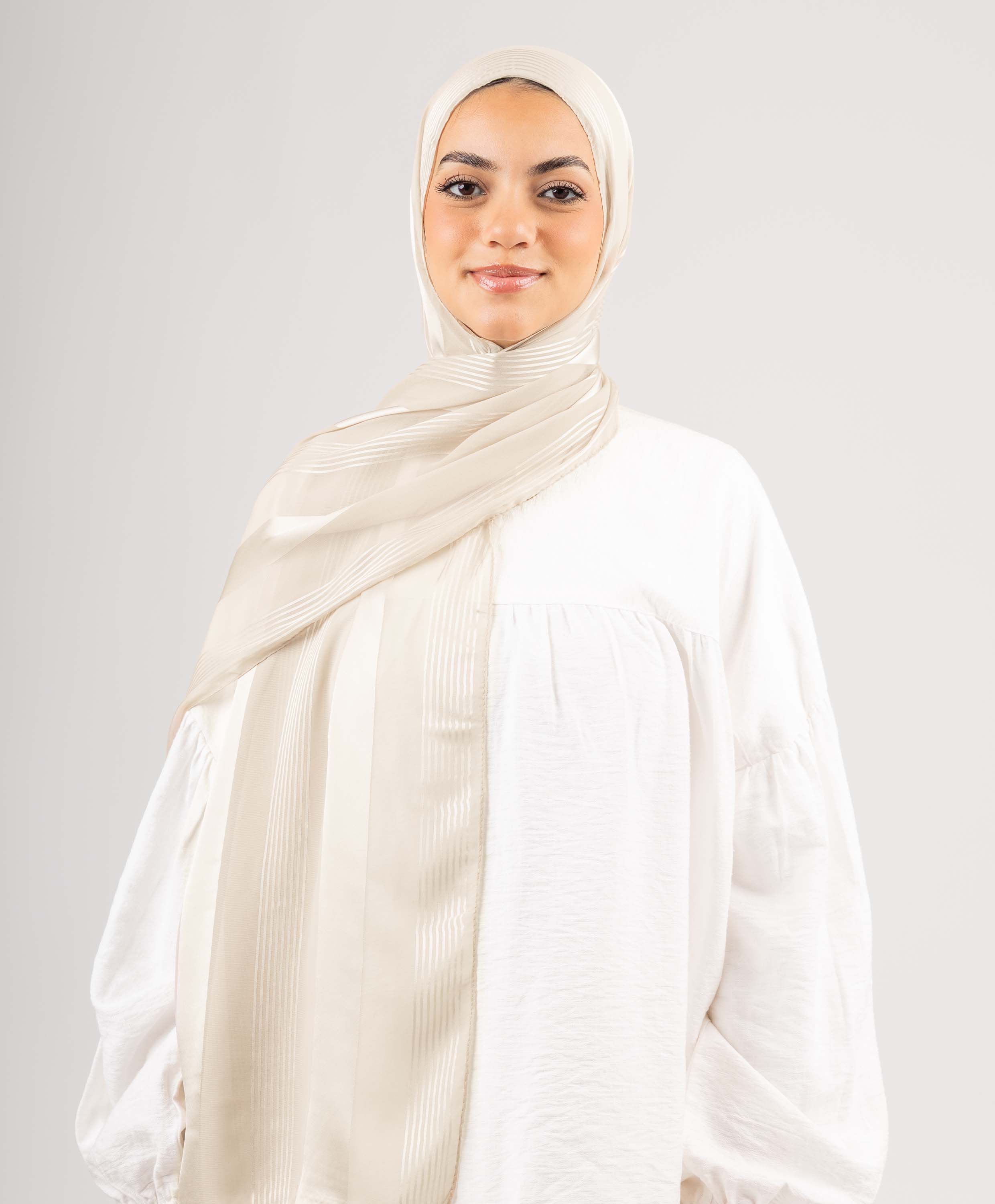 Stately Satin Chiffon Scarf - Image 4