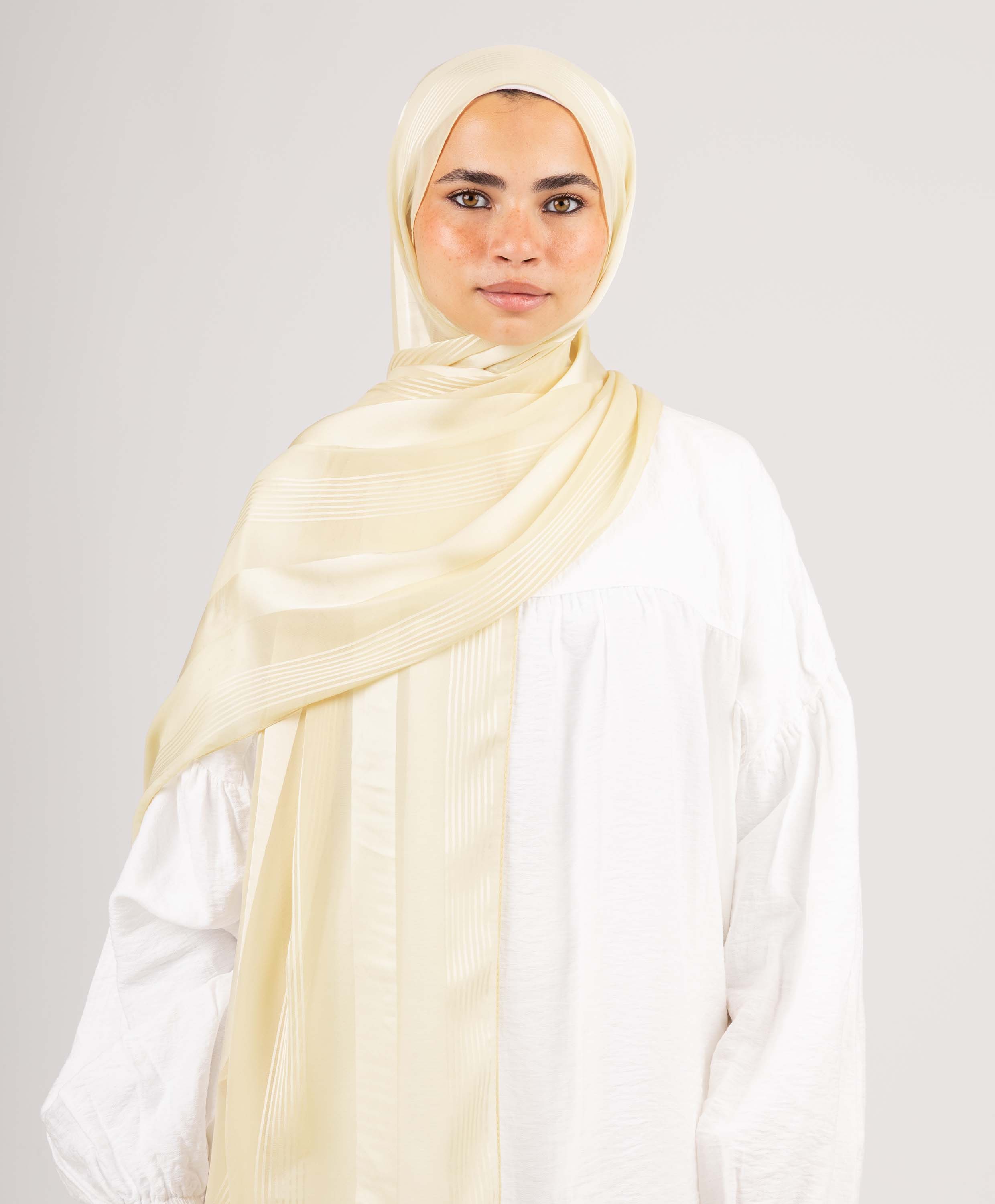 Stately Satin Chiffon Scarf - Image 5