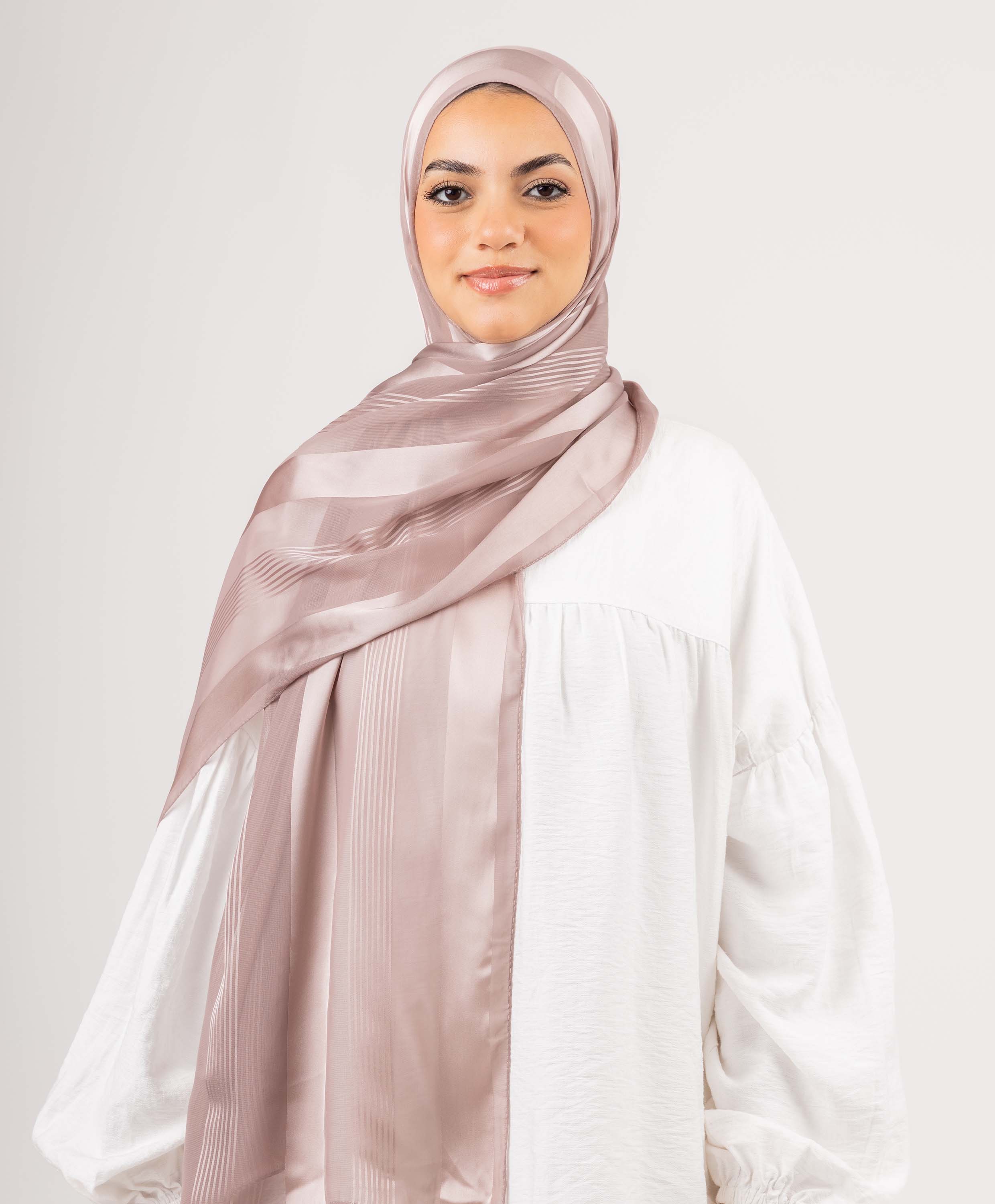 Stately Satin Chiffon Scarf - Image 8