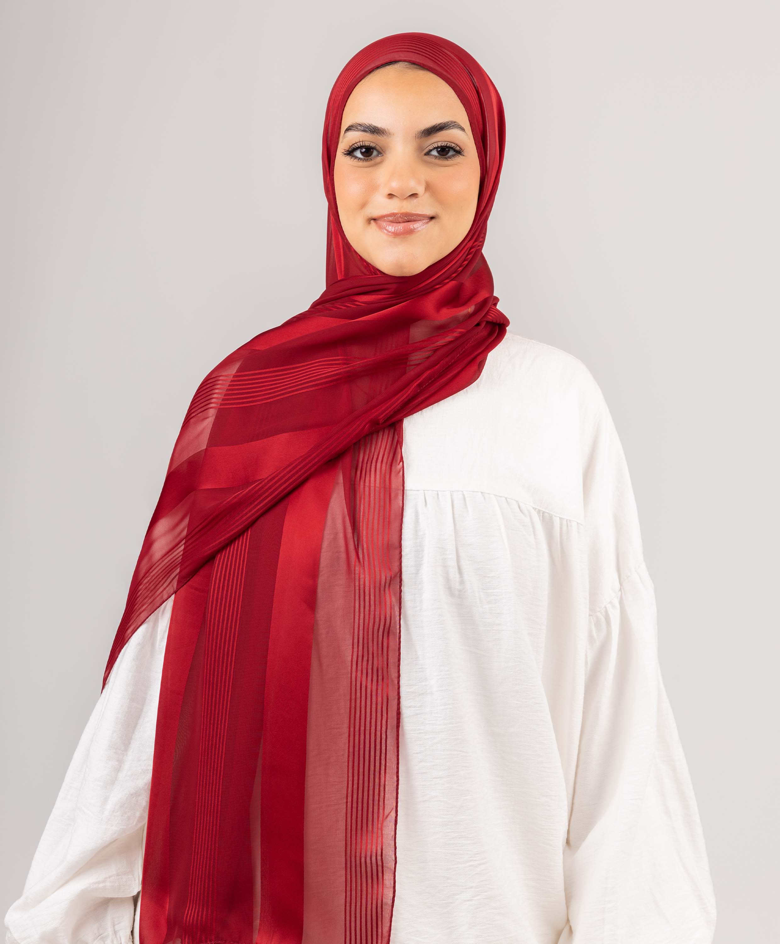 Stately Satin Chiffon Scarf - Image 9