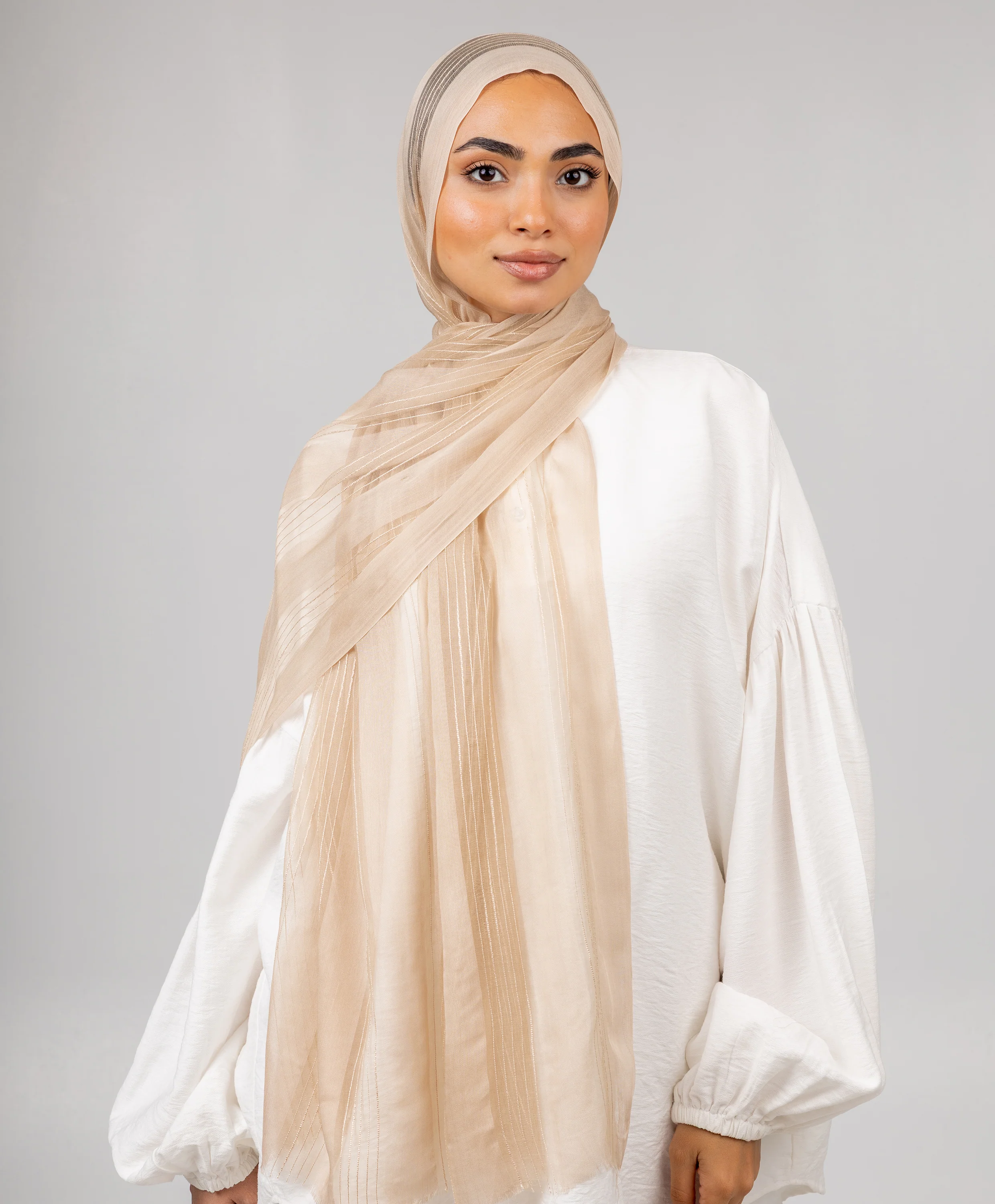 Striped Linen Scarf - Image 4