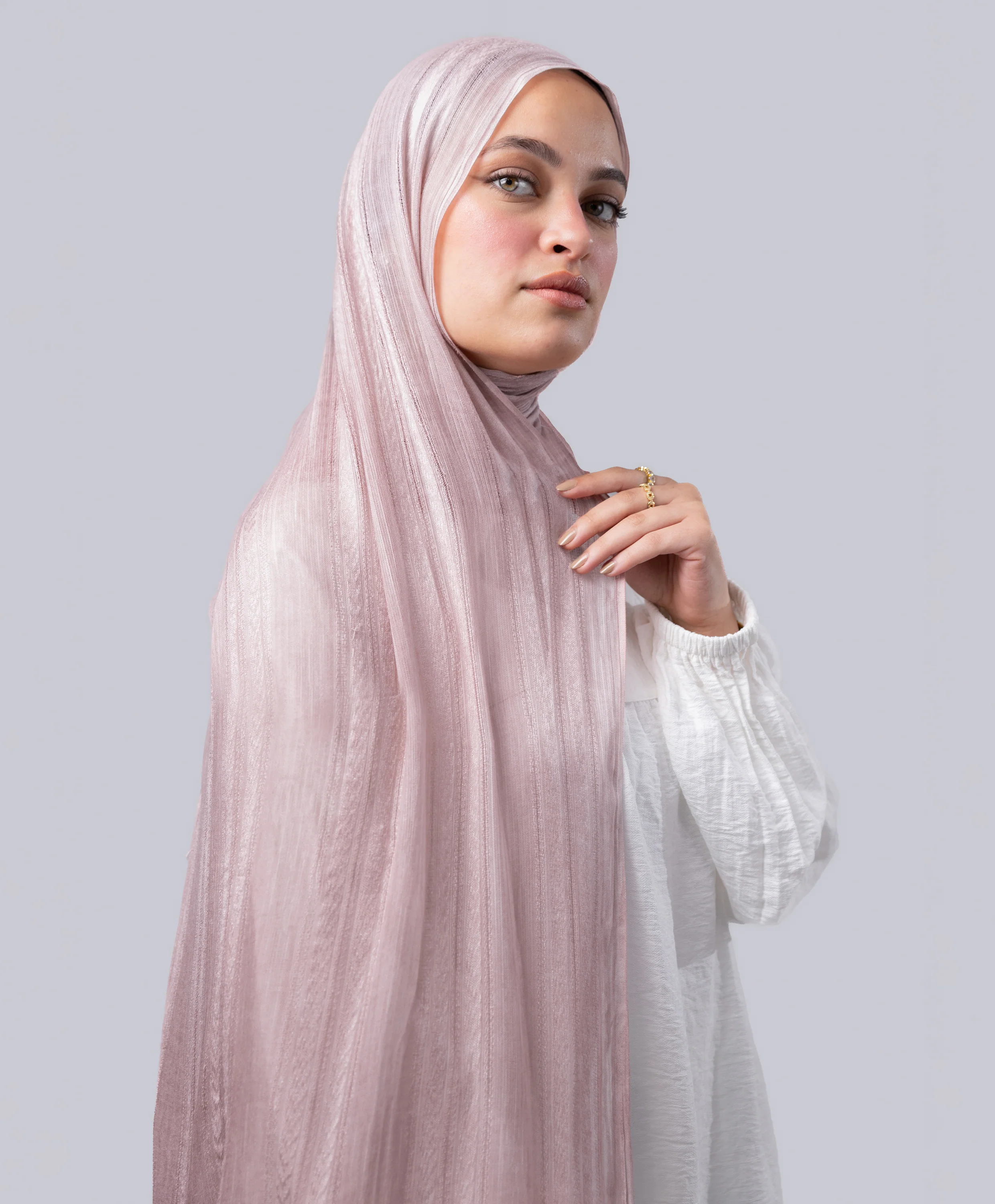 Striped Marble Linen Scarf - Image 10