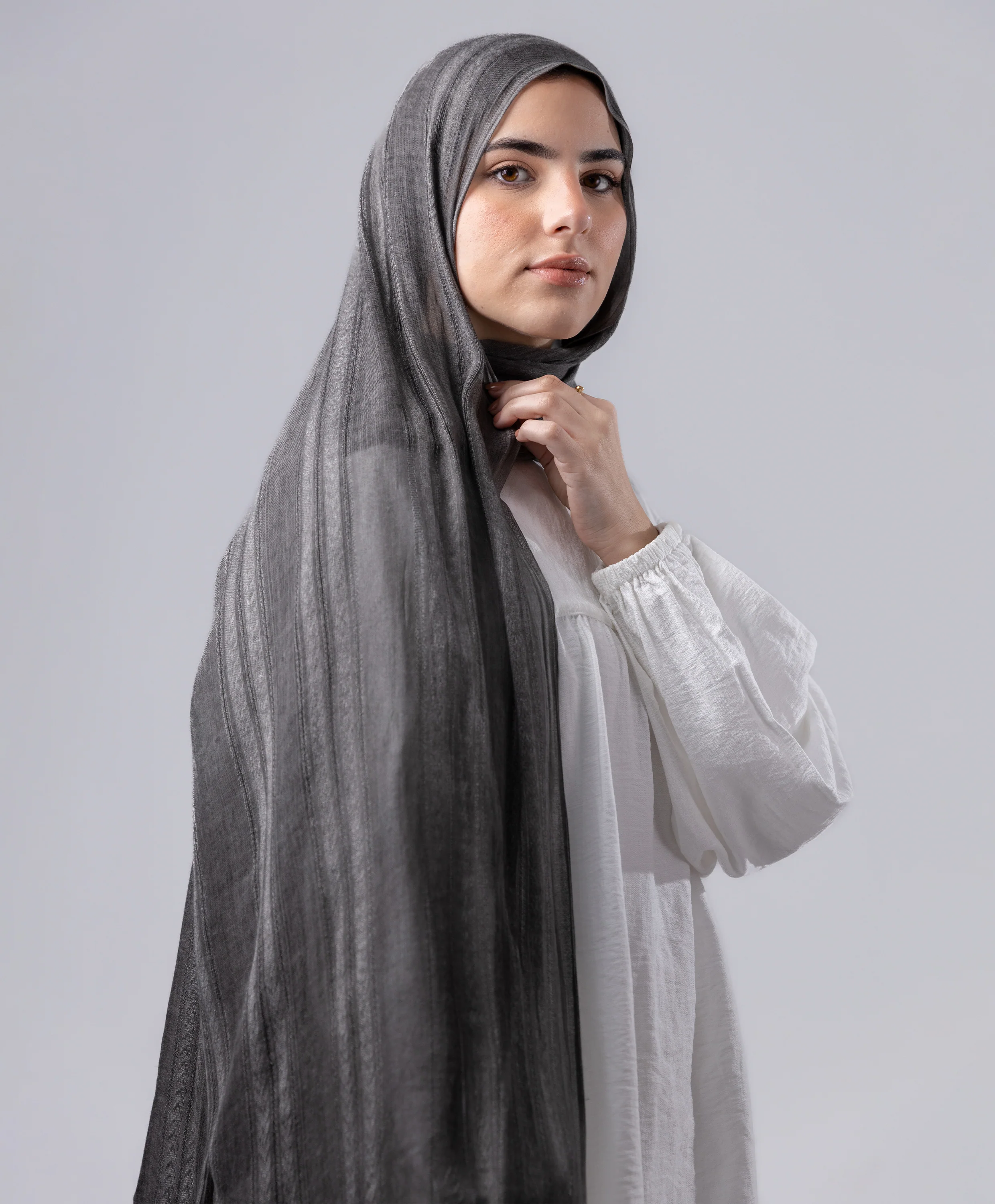 Striped Marble Linen Scarf - Image 11