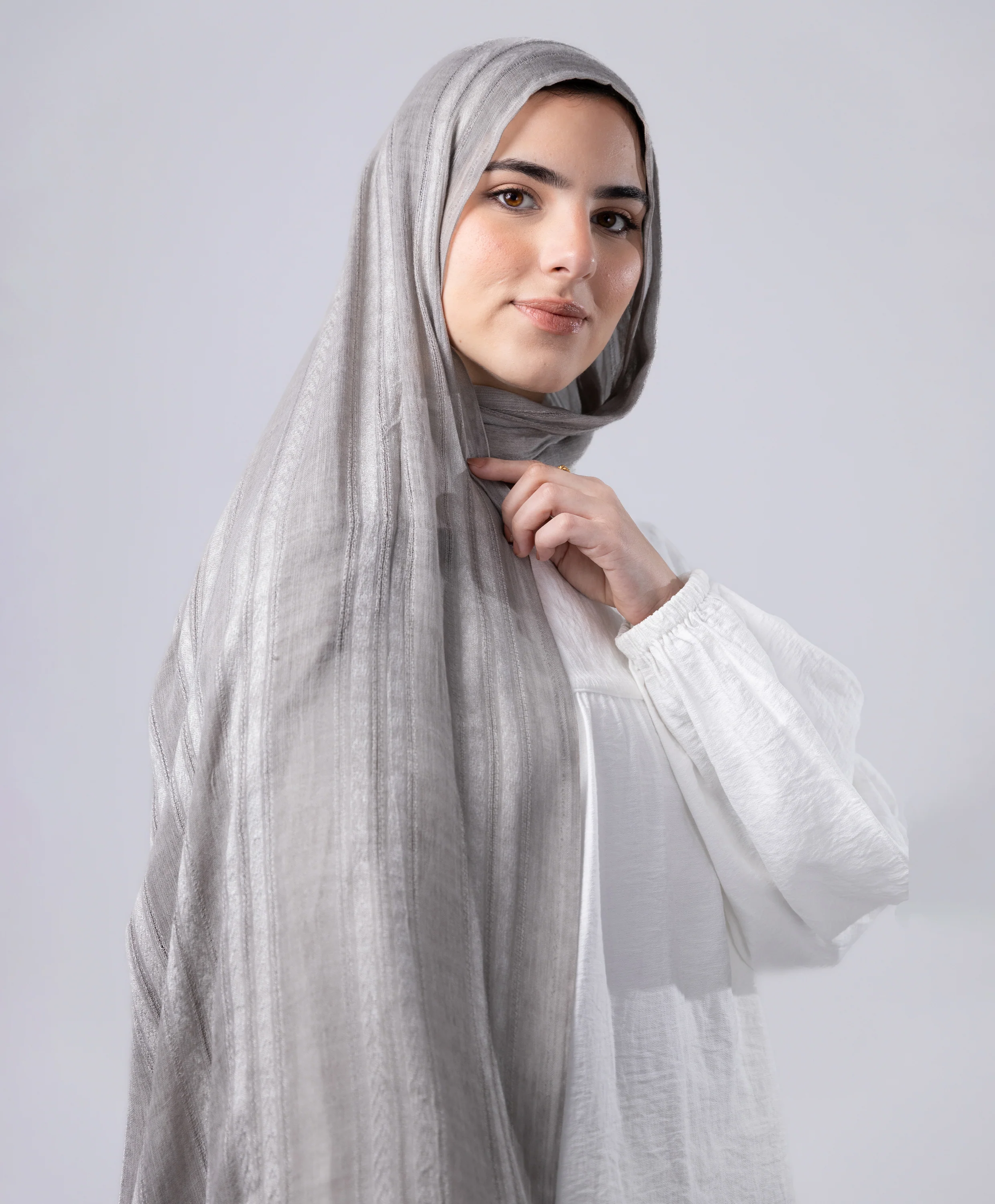 Striped Marble Linen Scarf - Image 12