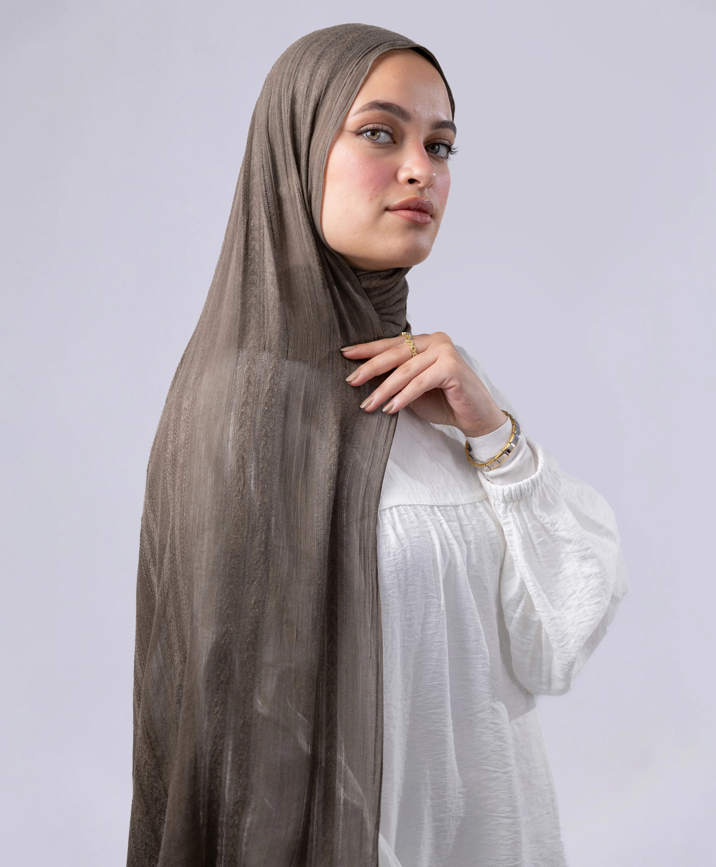 Striped Marble Linen Scarf - Image 16