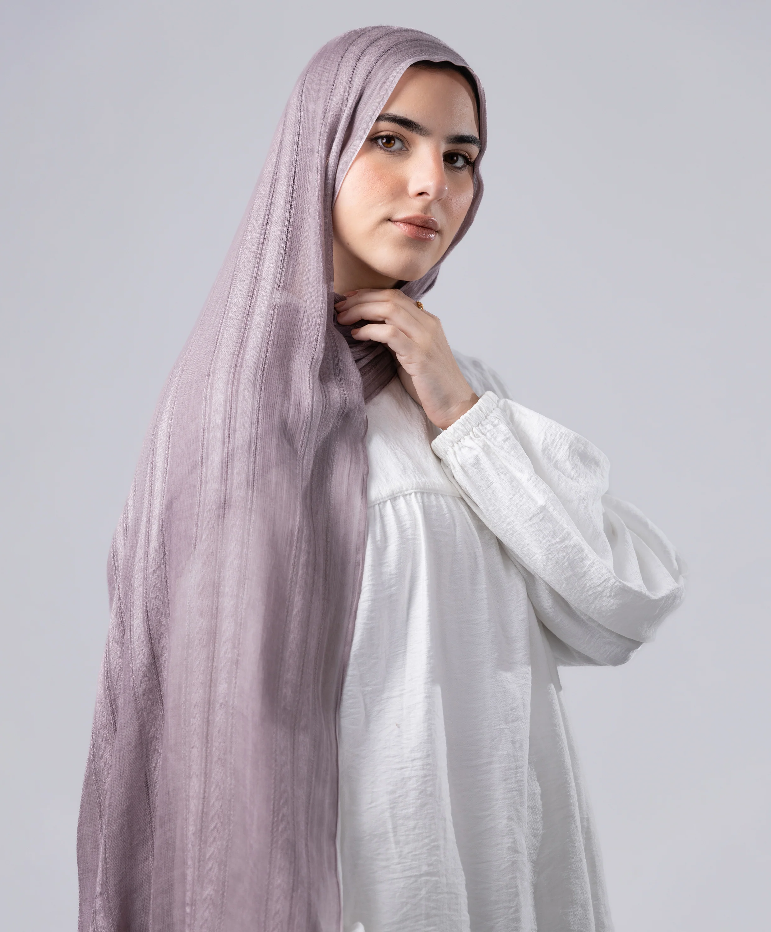 Striped Marble Linen Scarf - Image 22