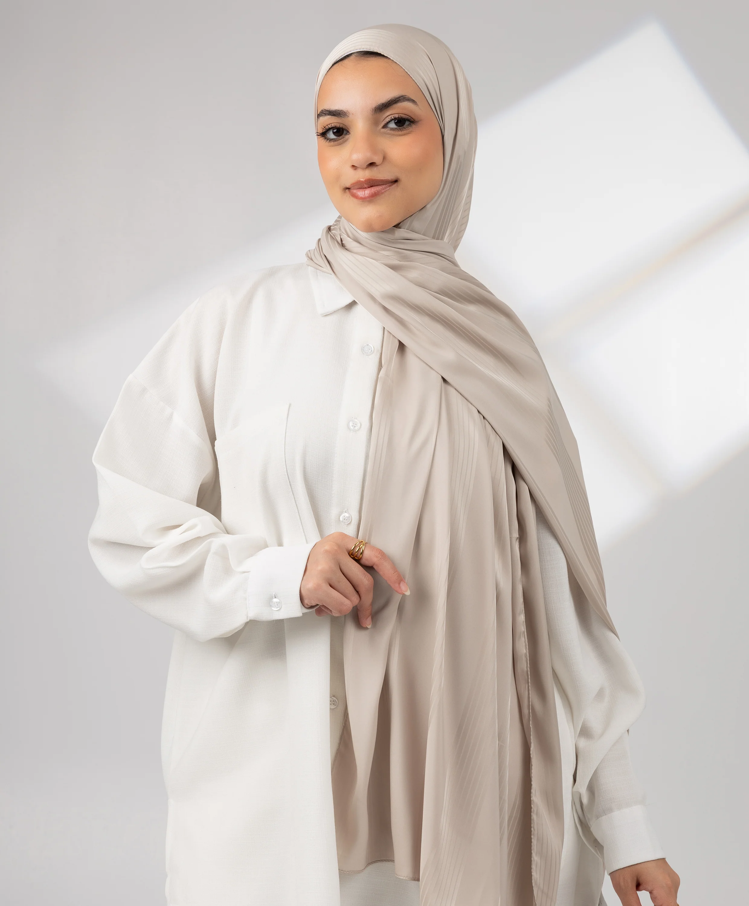 Striped Satin Scarf - Image 10