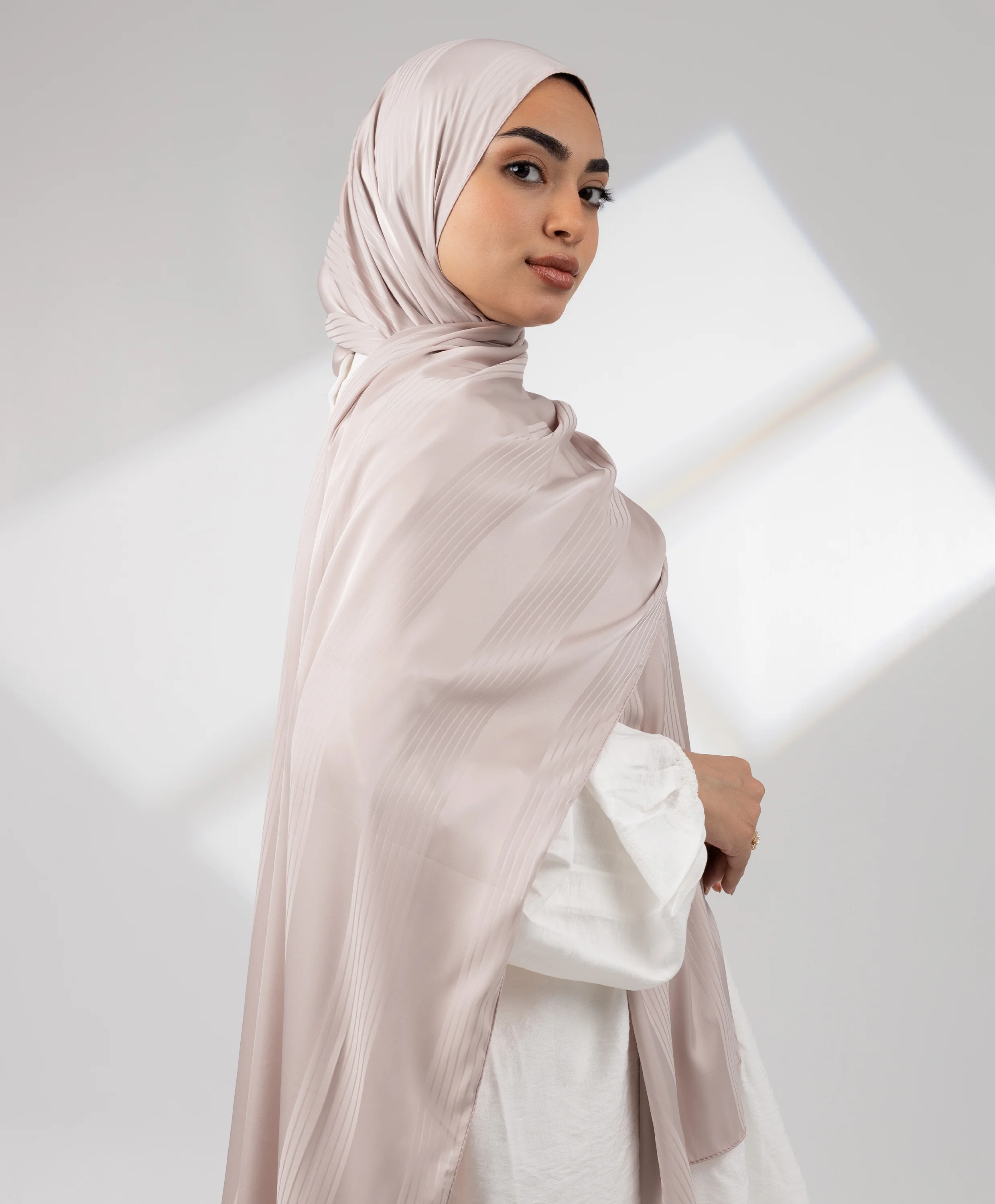 Striped Satin Scarf - Image 17