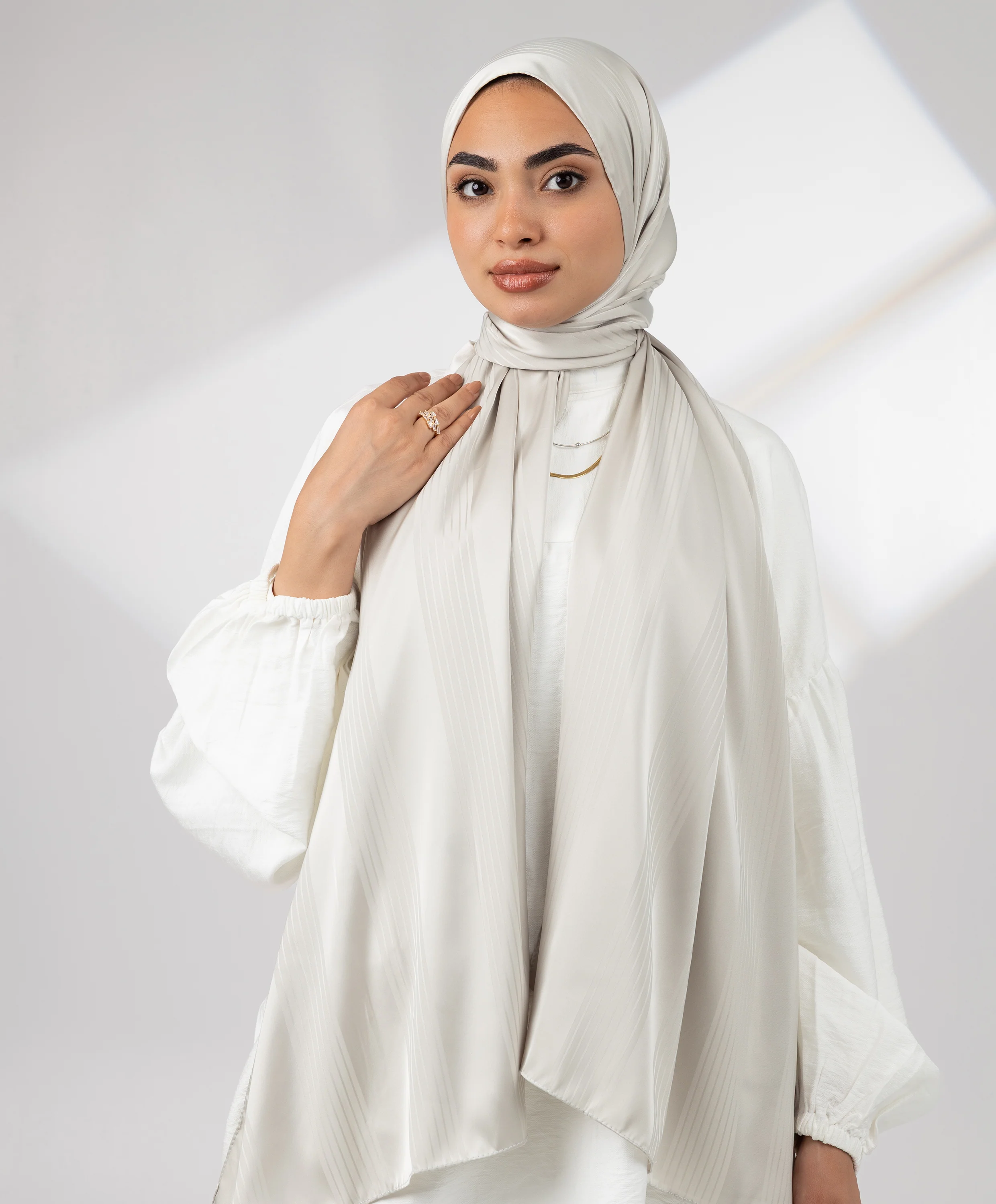 Striped Satin Scarf - Image 22