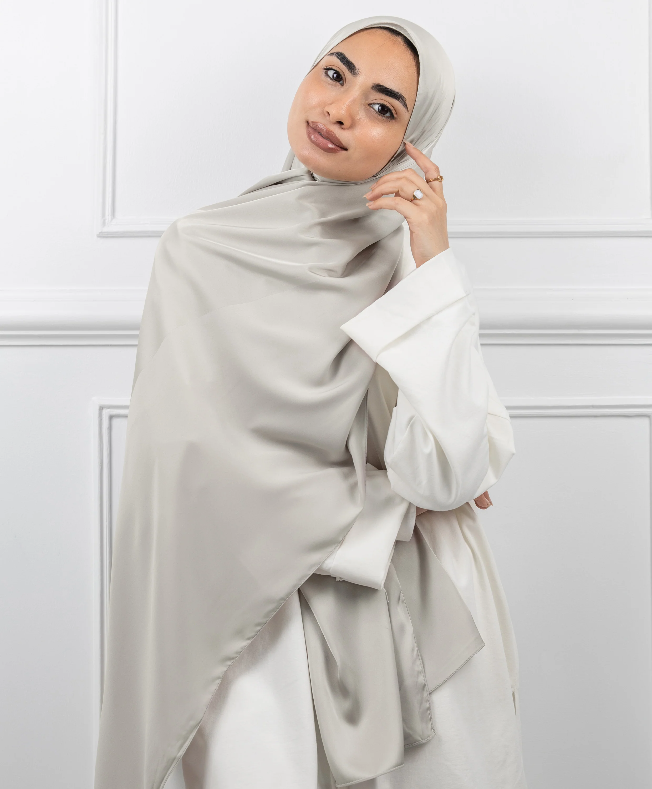 Striped Satin Scarf - Image 9