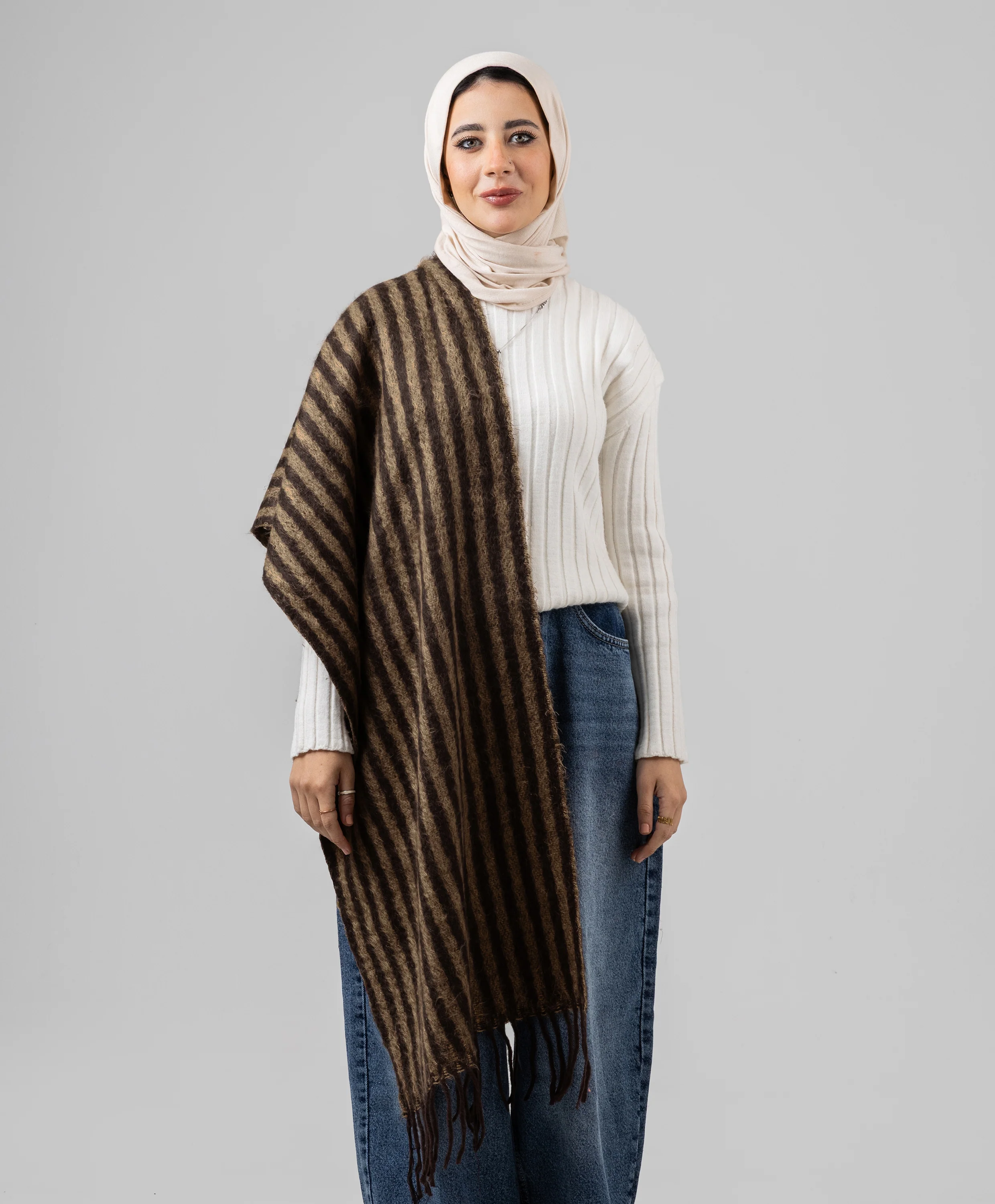 Striped Winter Shawl - Image 7