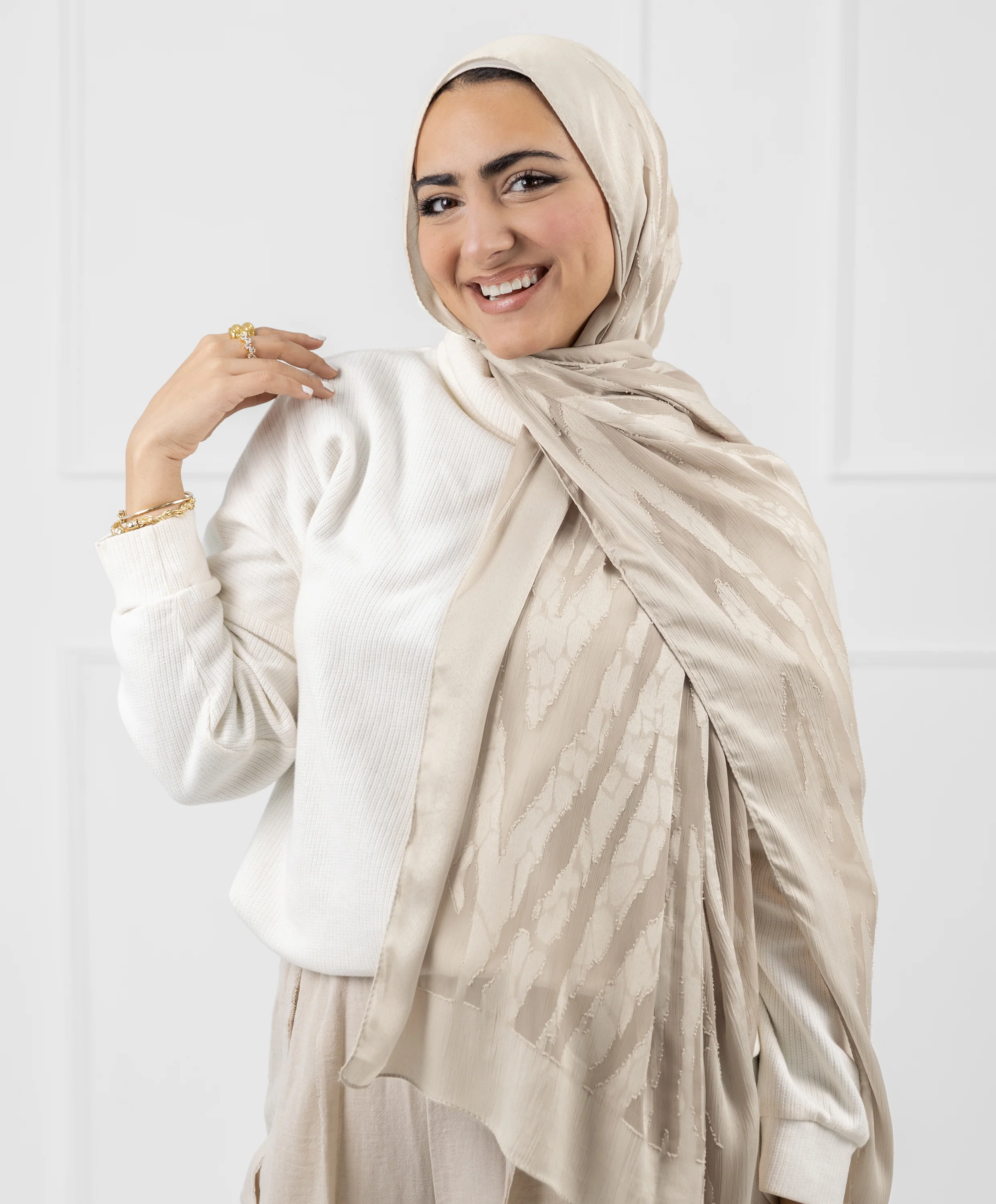 Stripes Chiffon Scarf - Image 6
