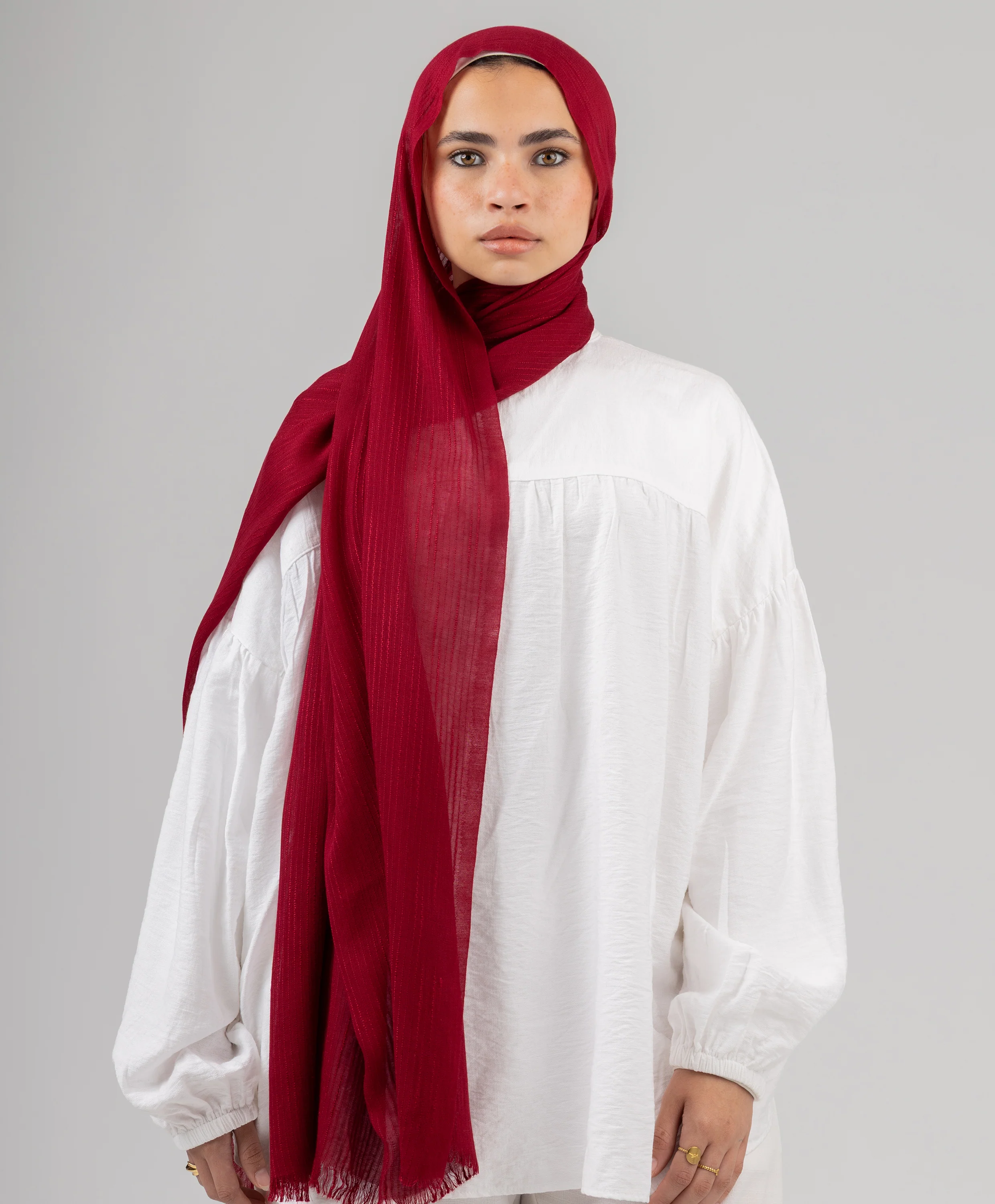Stripy Linen Scarf - Image 5