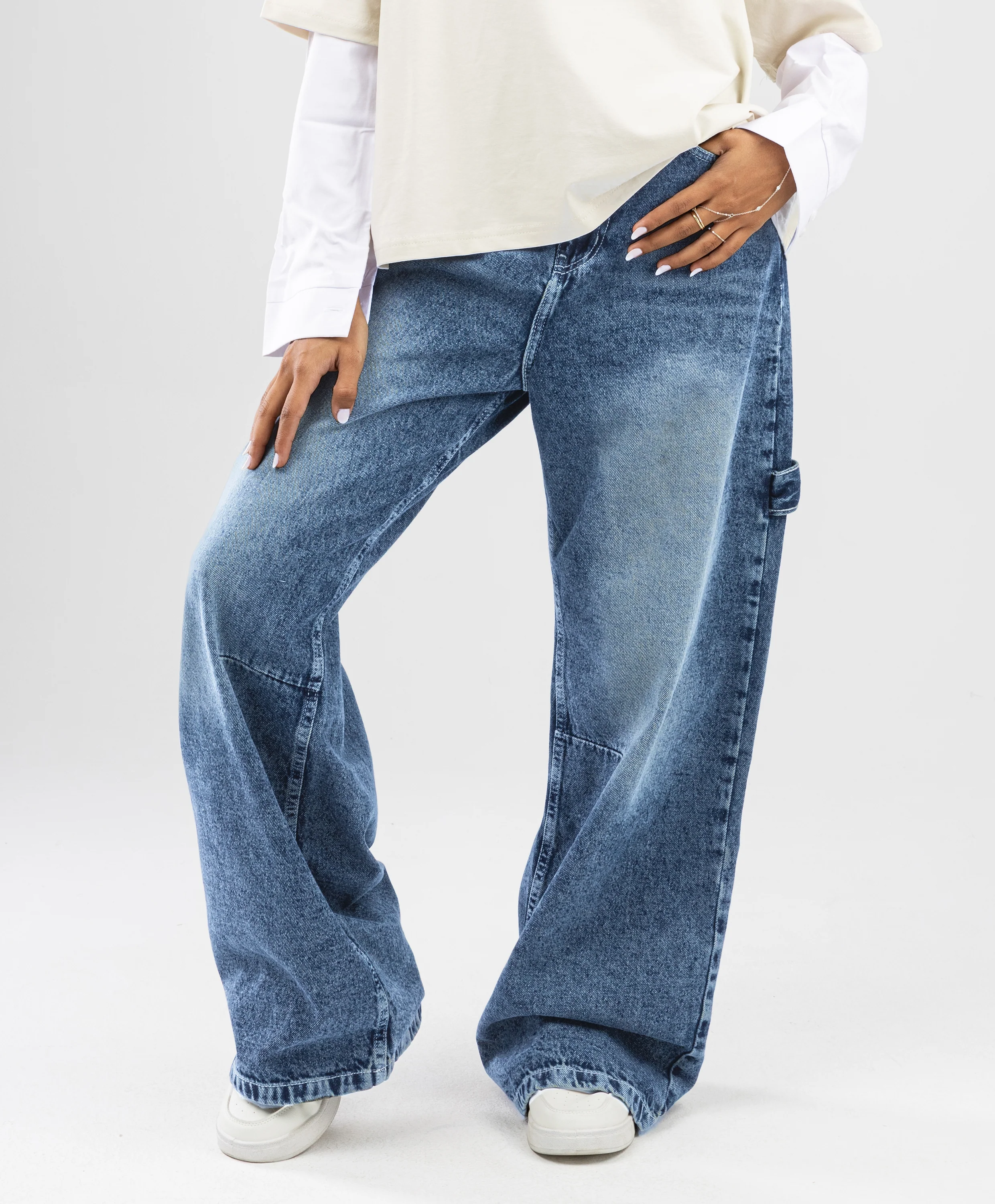 Washed Denim Pants - Image 3