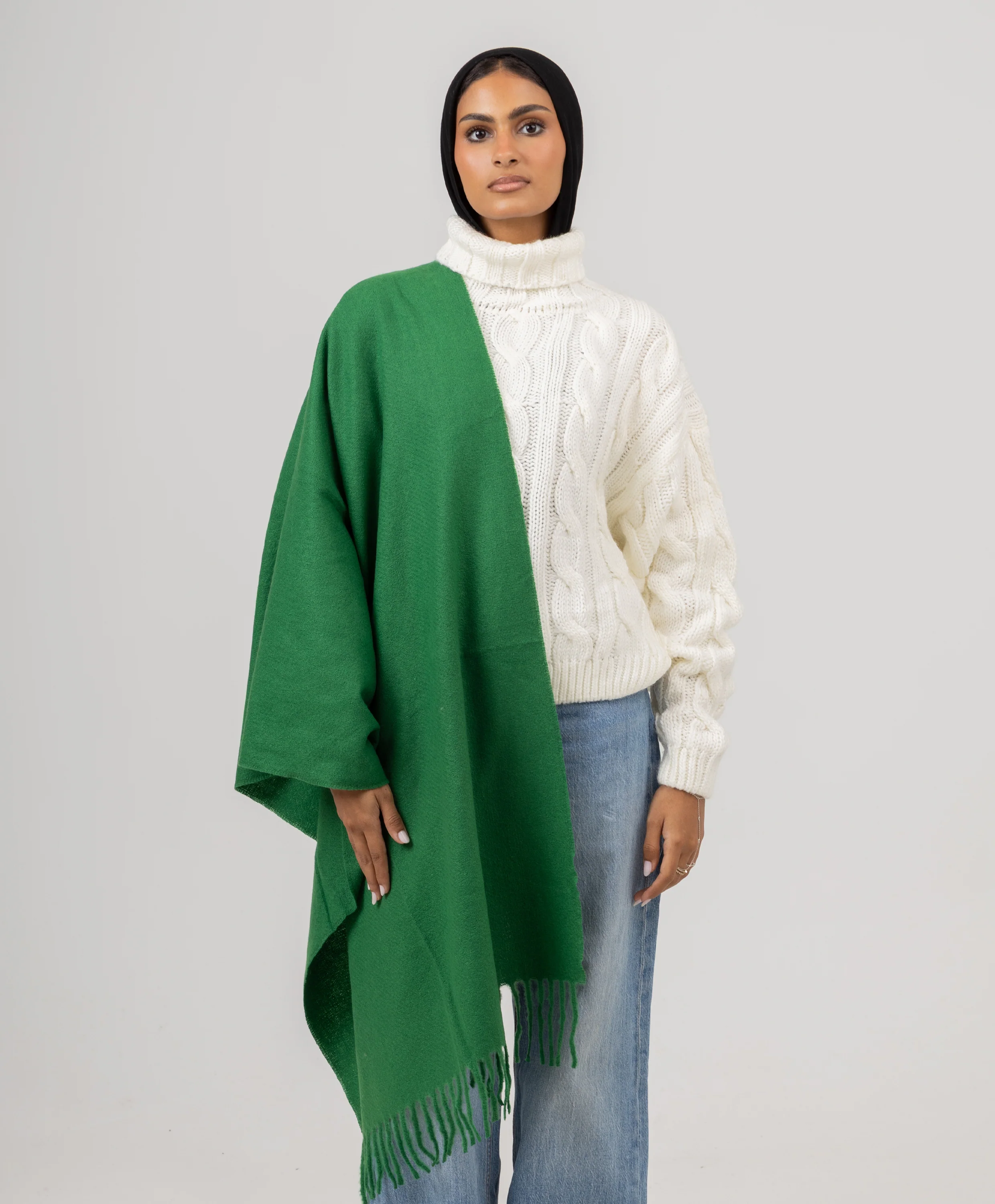 Whisper Short Tassels Shawl - Image 5